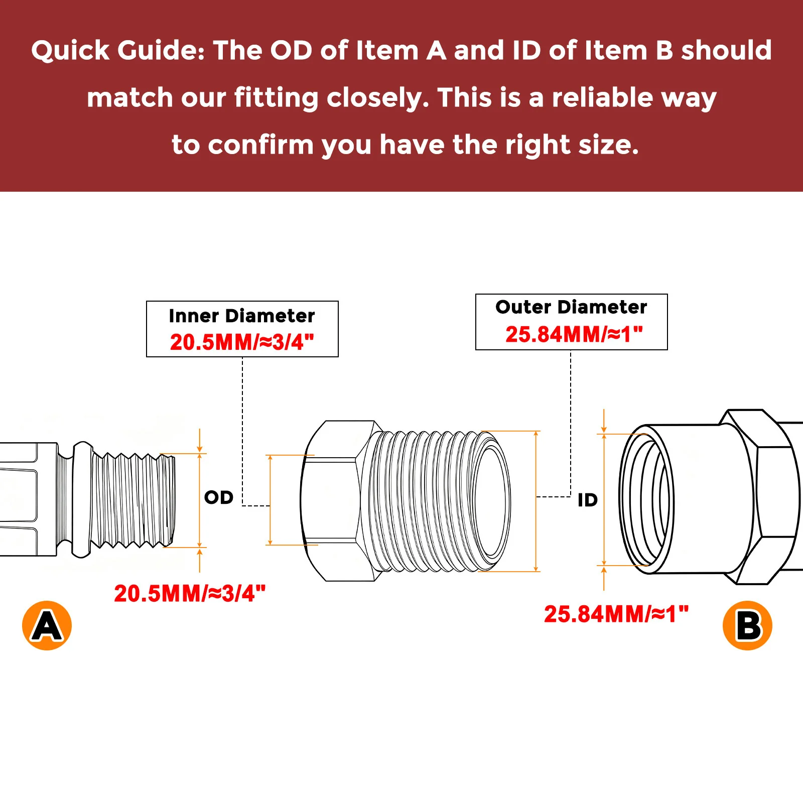 Pack of 5, 3/4" MNPT to 1/2" FNPT Stainless Steel Hose Adapter W/ Sealing Tape - Image 3