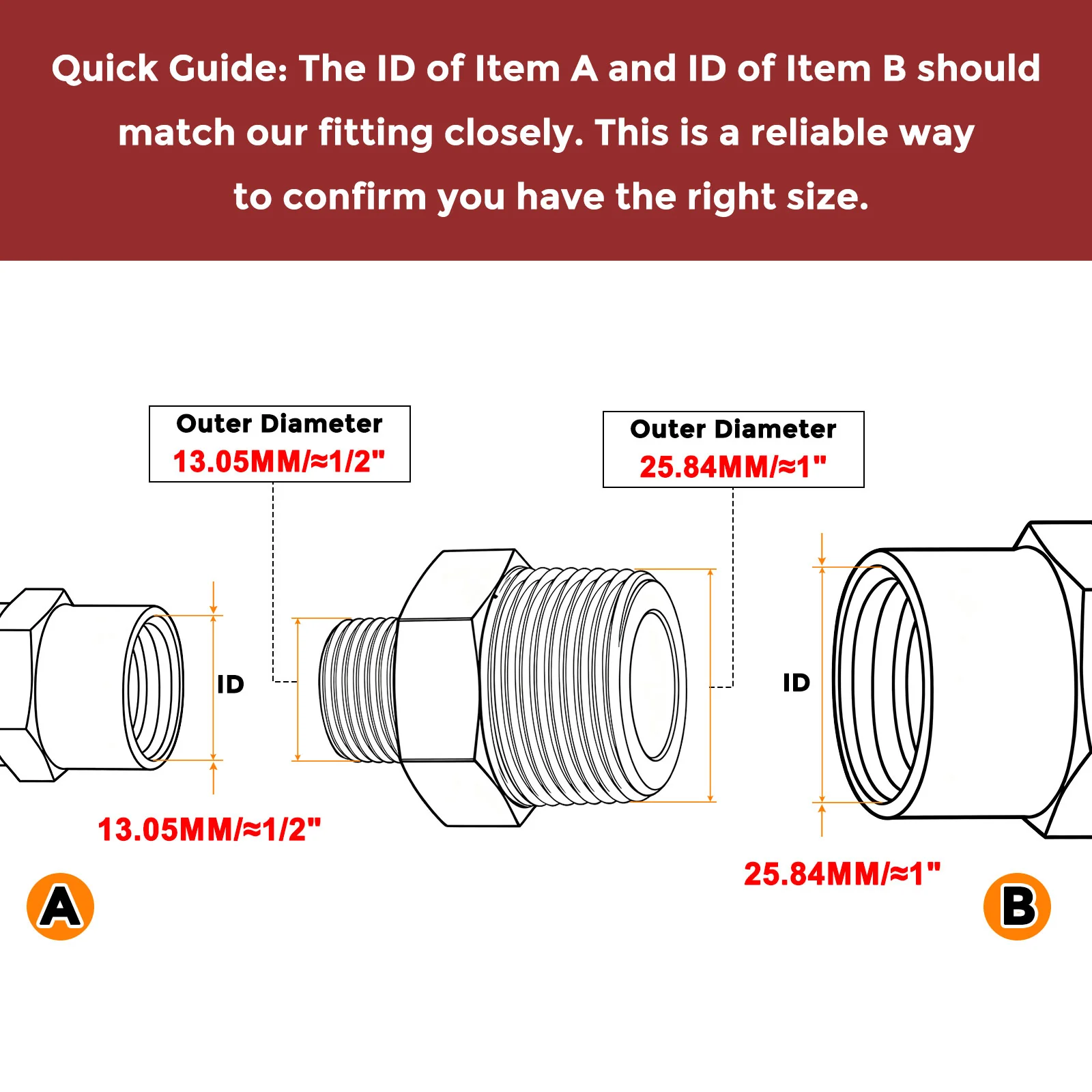Packs of 2, 3/4" Male NPT To 1/4" Male NPT Stainless Steel Hose Adapters - Image 3