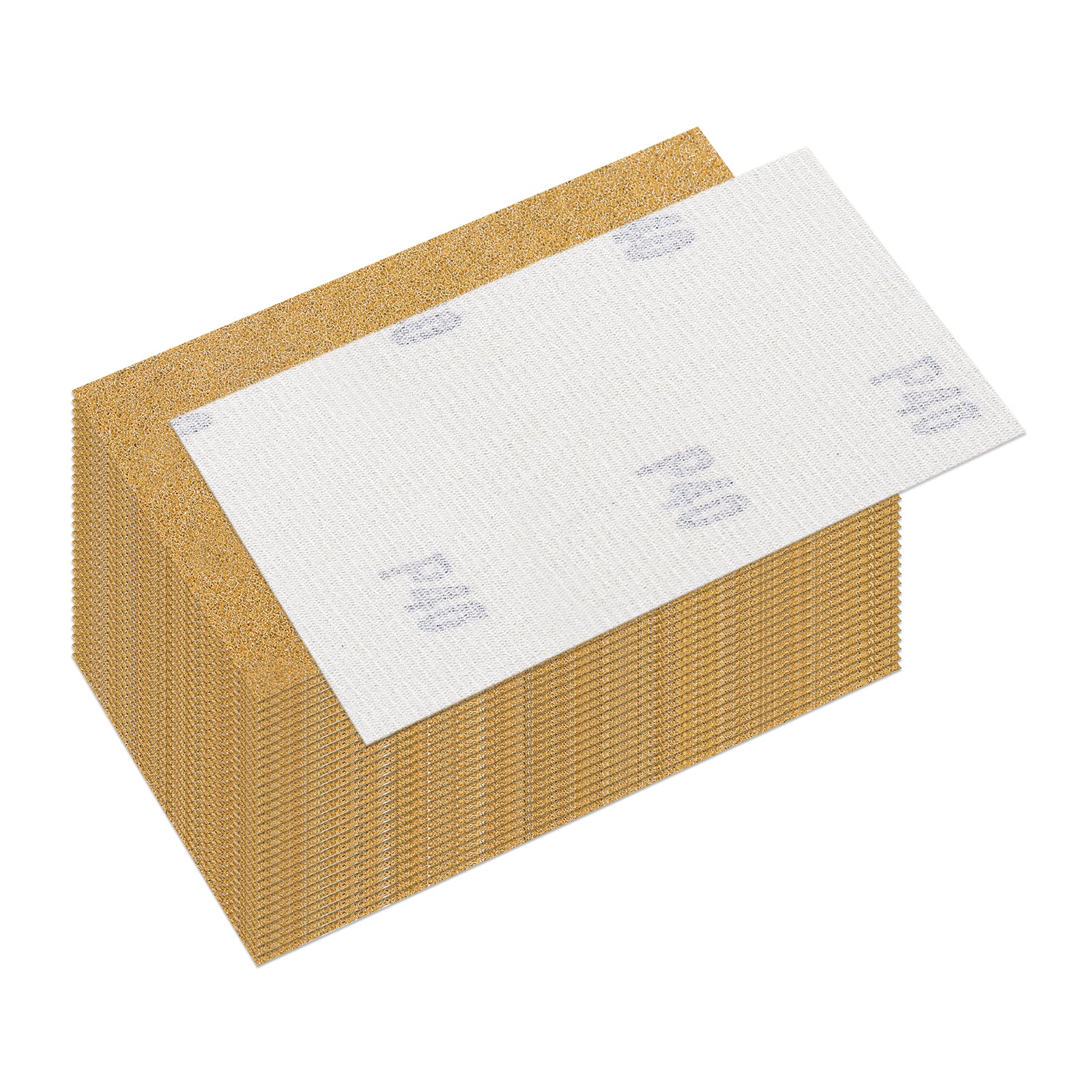 30 Pcs 40 Grit Dry Sandpapers, 2.75 x 5 Inch Sand Papers, Gold