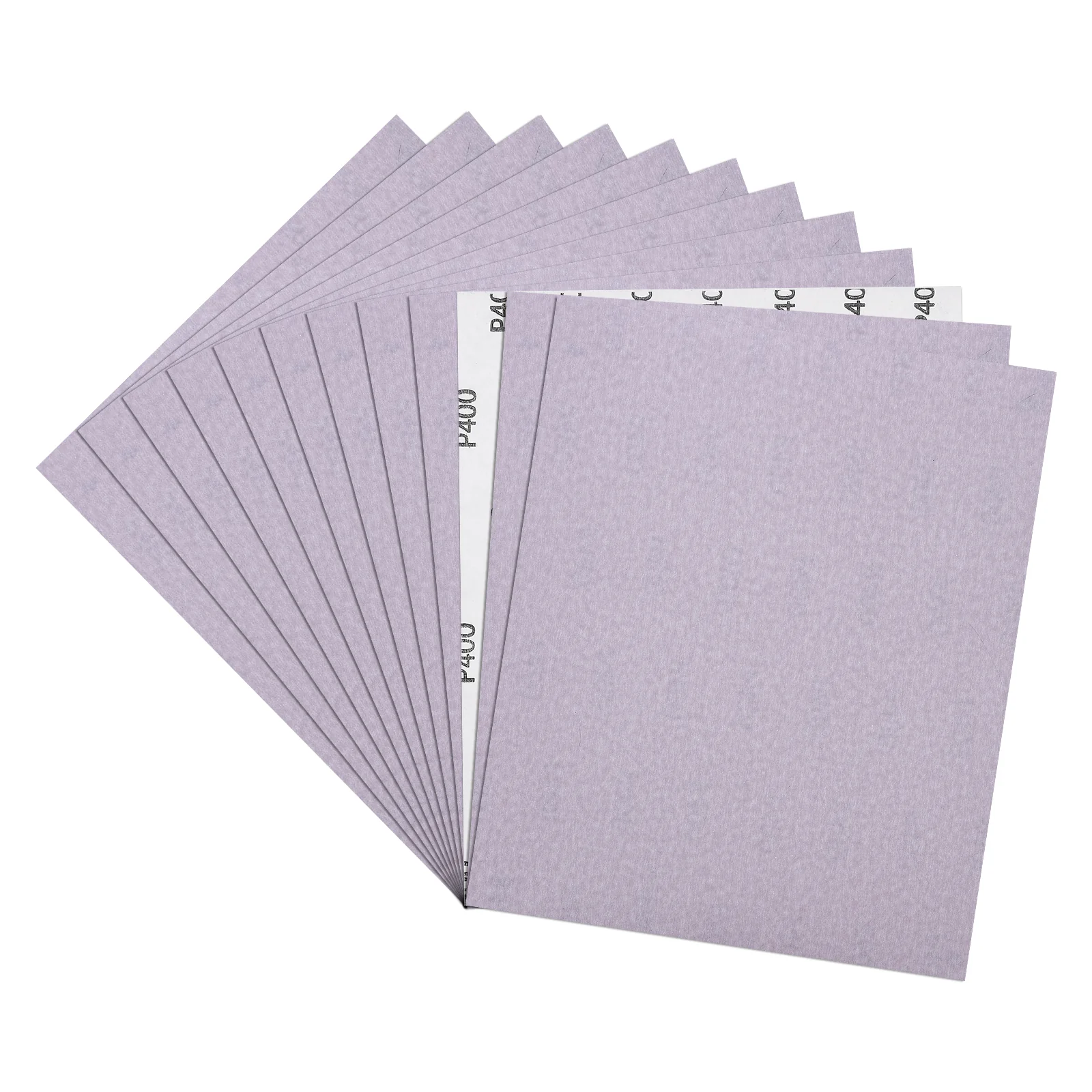 Sandpapers (9" x 11"/229mm x 279mm) 12 Sheet, 400 Grit Purple Sand Paper