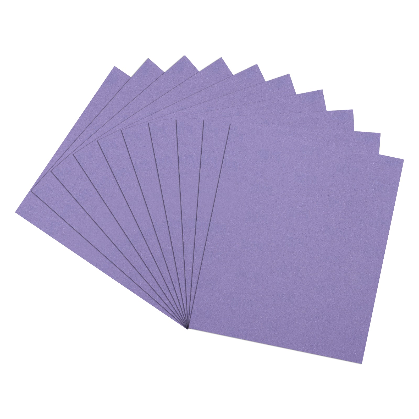 10 Pcs 180 Grit Dry Sandpapers, 9 x 11 Inch Sand Papers, Purple