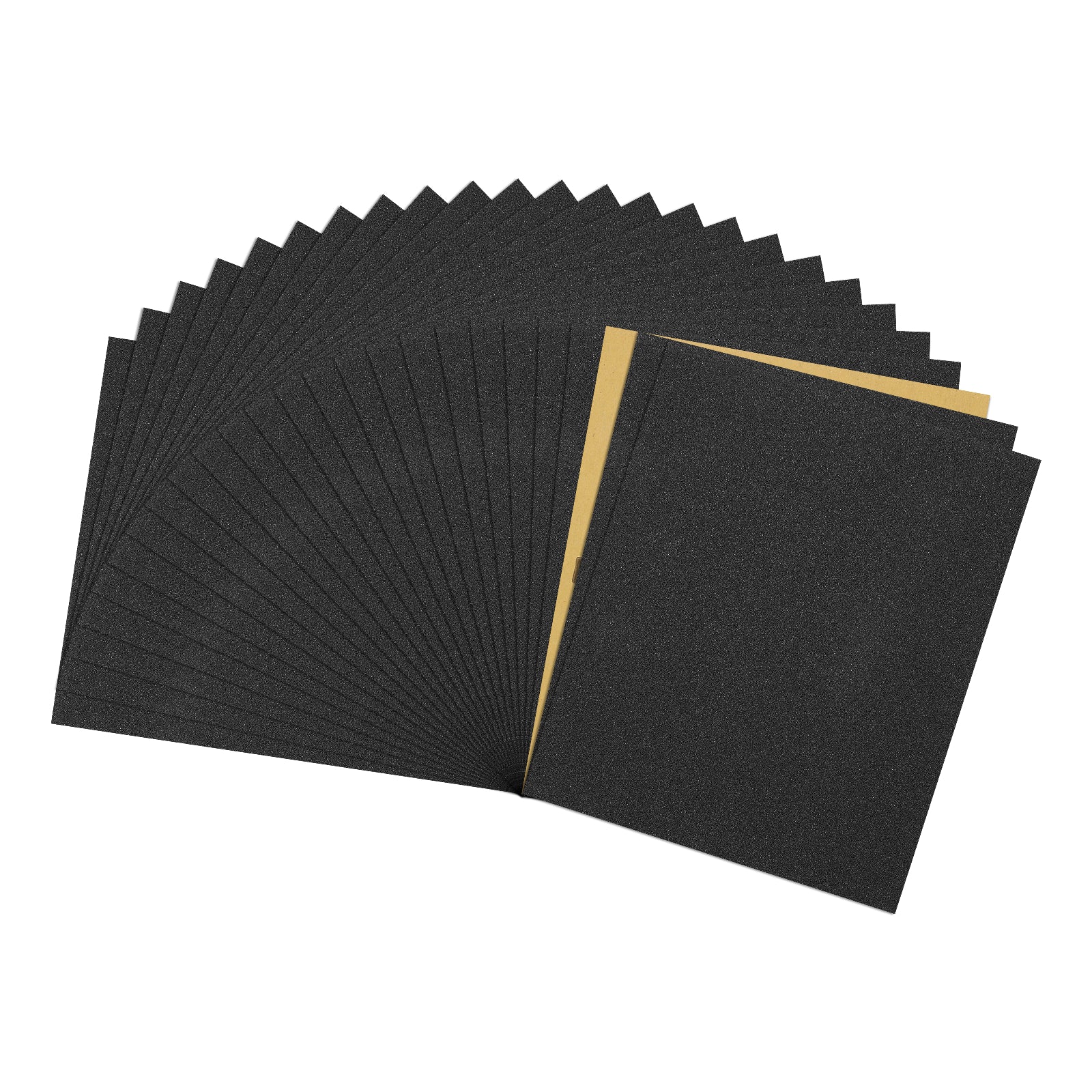 Sandpapers (9" x 11"/229mm x 279mm) 25 Sheet, 100 Grit Black Sand Paper