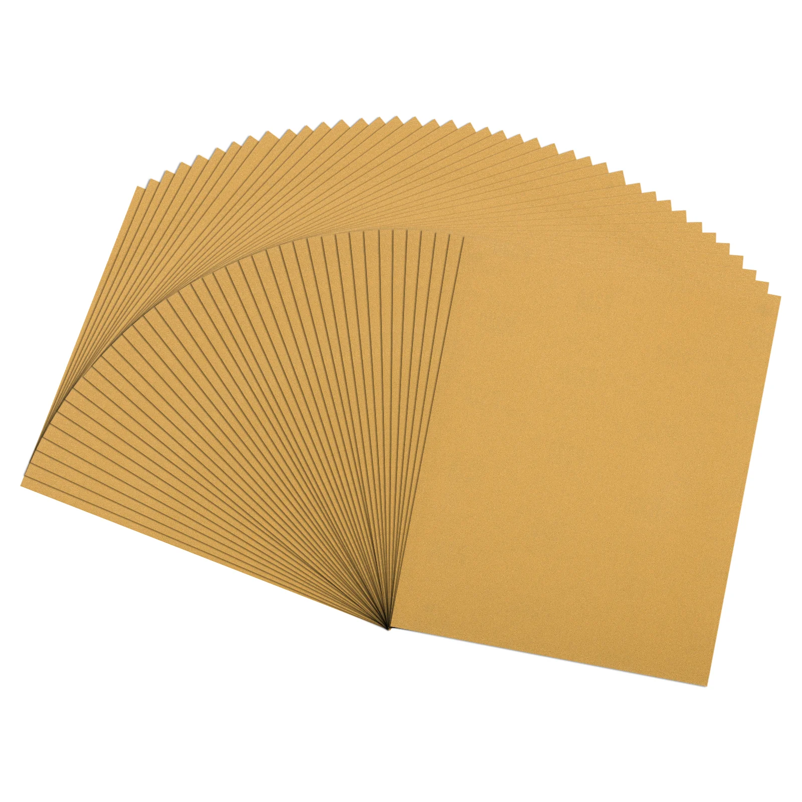 40 Pcs 320 Grit Dry Sandpapers, 4.5 x 5.5 Inch Sand Papers, Gold