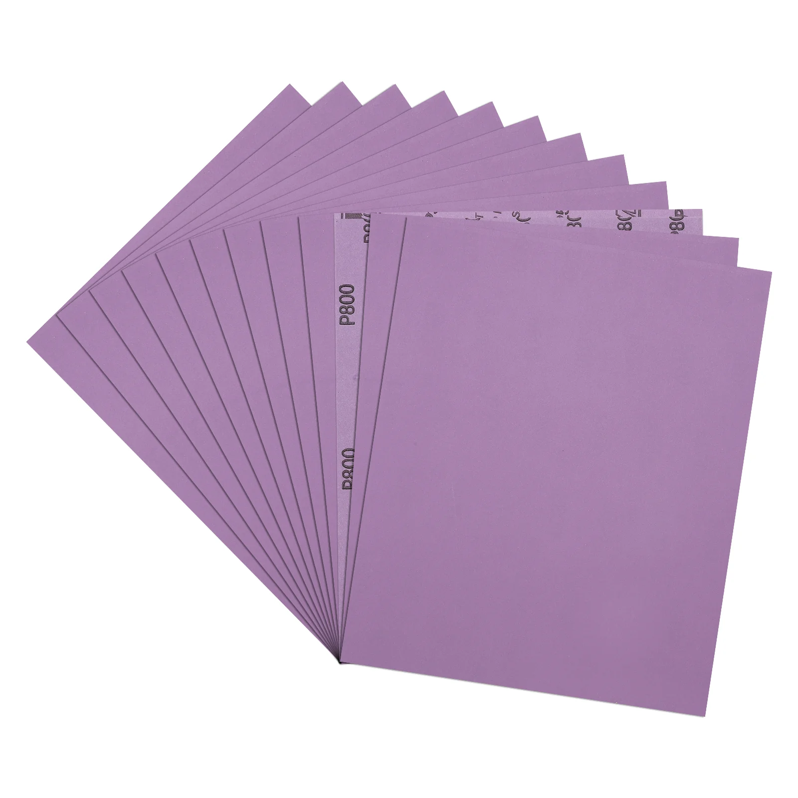 Sandpapers (9" x 11"/229mm x 279mm) 12 Sheet, 800 Grit Purple Sand Paper