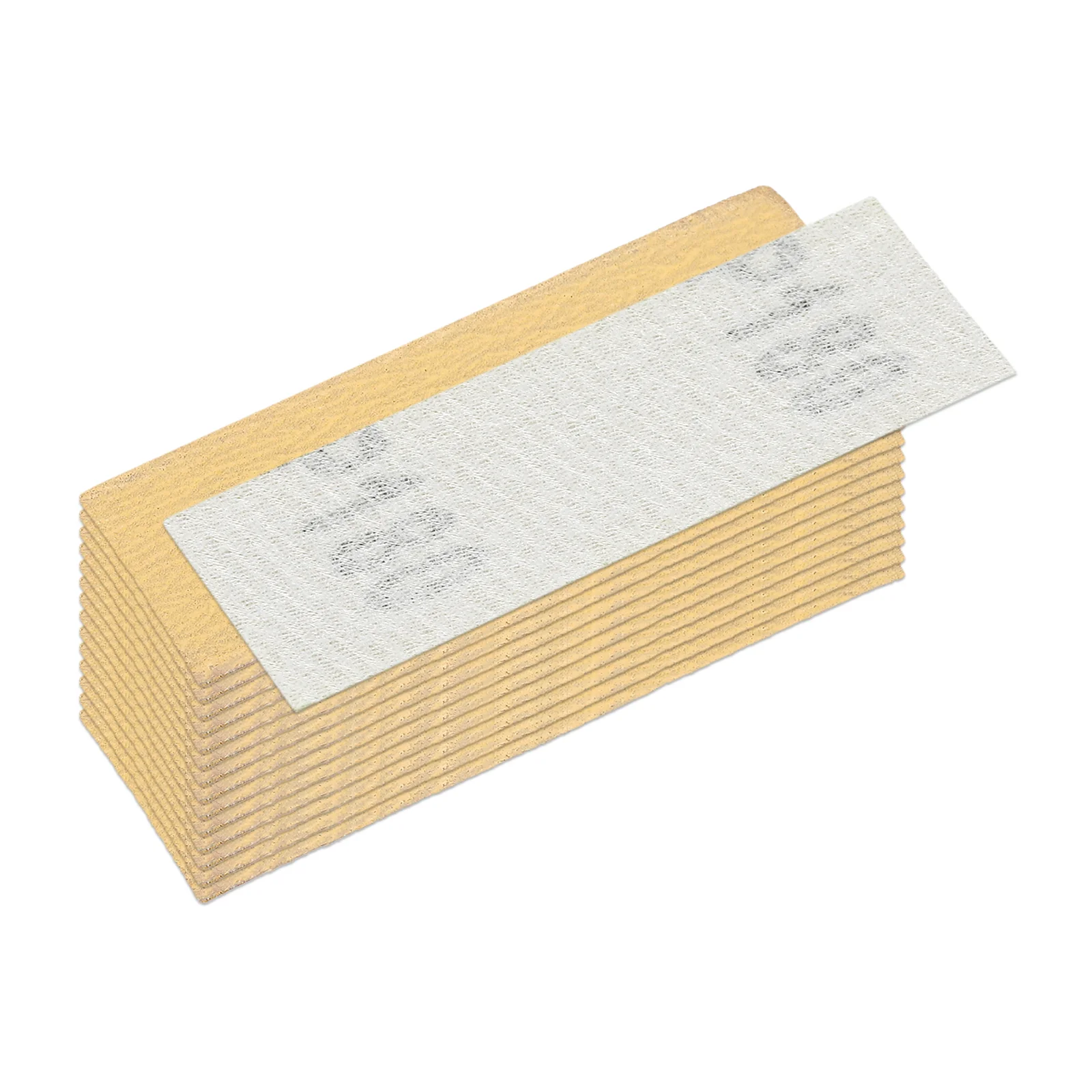 15 Pcs 180 Grit Dry Sandpapers, 1.2 x 3.5 Inch Sand Papers, Gold