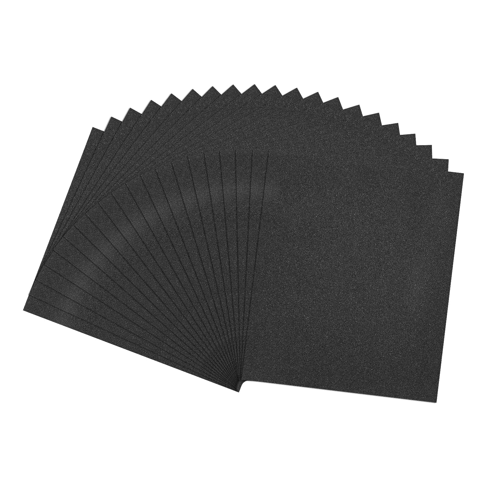 20 Pcs 120 Grit Dry Sandpapers, 9 x 11 Inch Sand Papers, Black