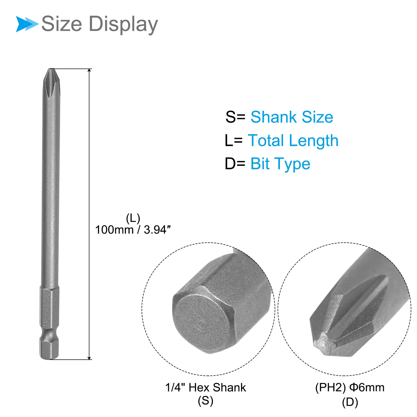 Phillips Cross Screwdriver Bits, S2 Magnetic Phillips Drill Bit - (Applications: for Power Impact Driver) - Image 77