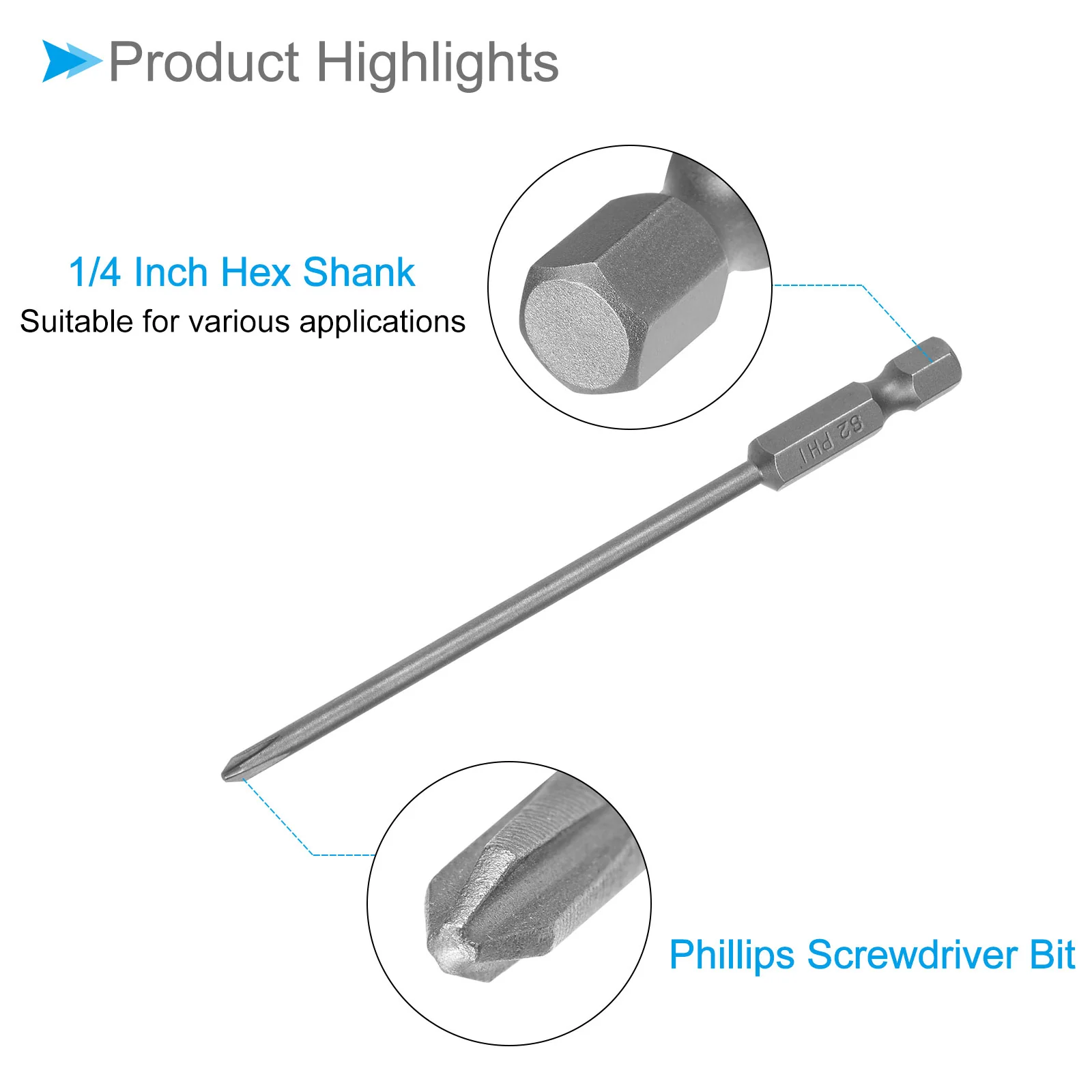 Phillips Cross Screwdriver Bits S2 Phillips Drill Bit - (Applications: for Power Impact Driver) - Image 14
