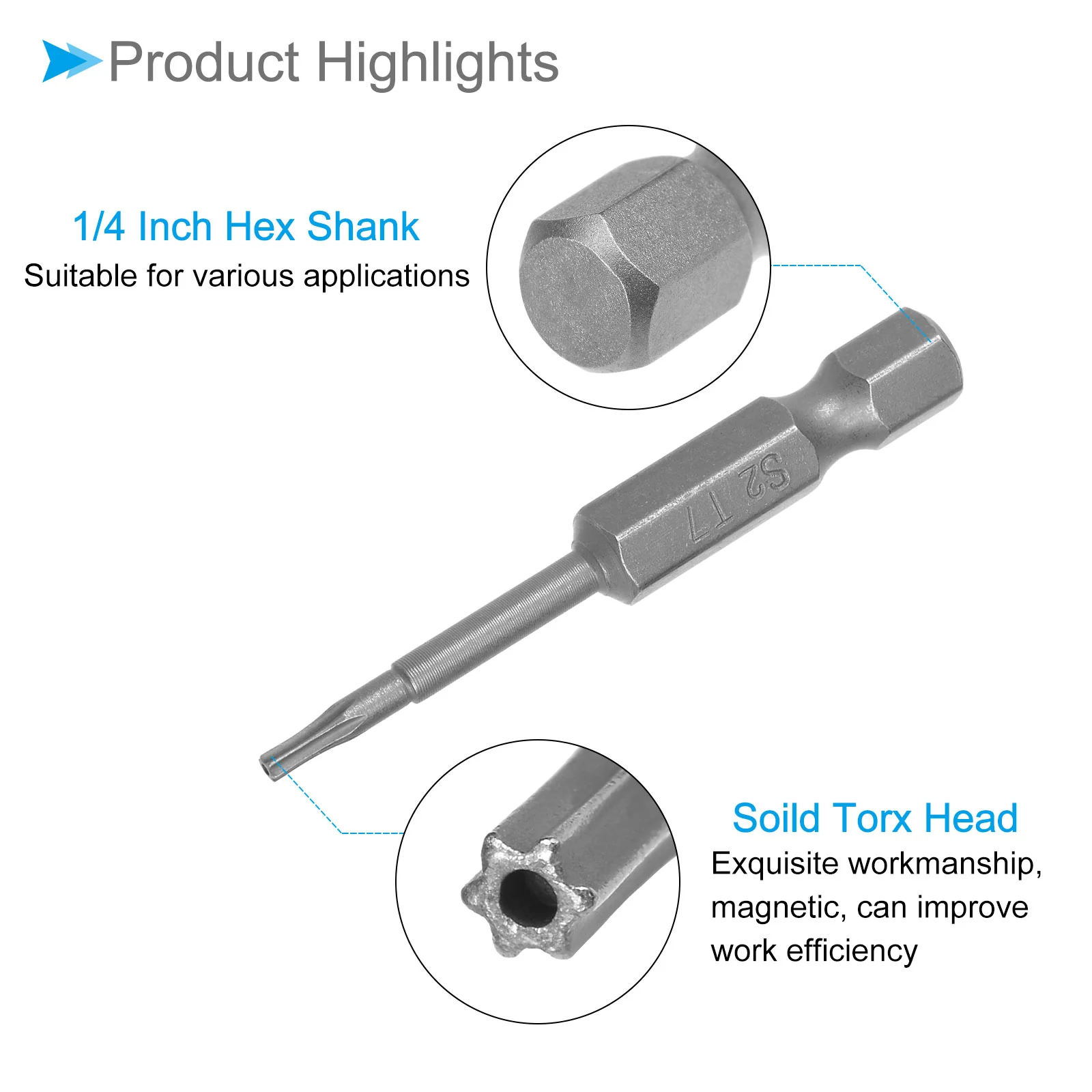 Torx Head Screwdriver Bit, Magnetic Security Tamper Proof Star Drill Driver for Repair - Image 4