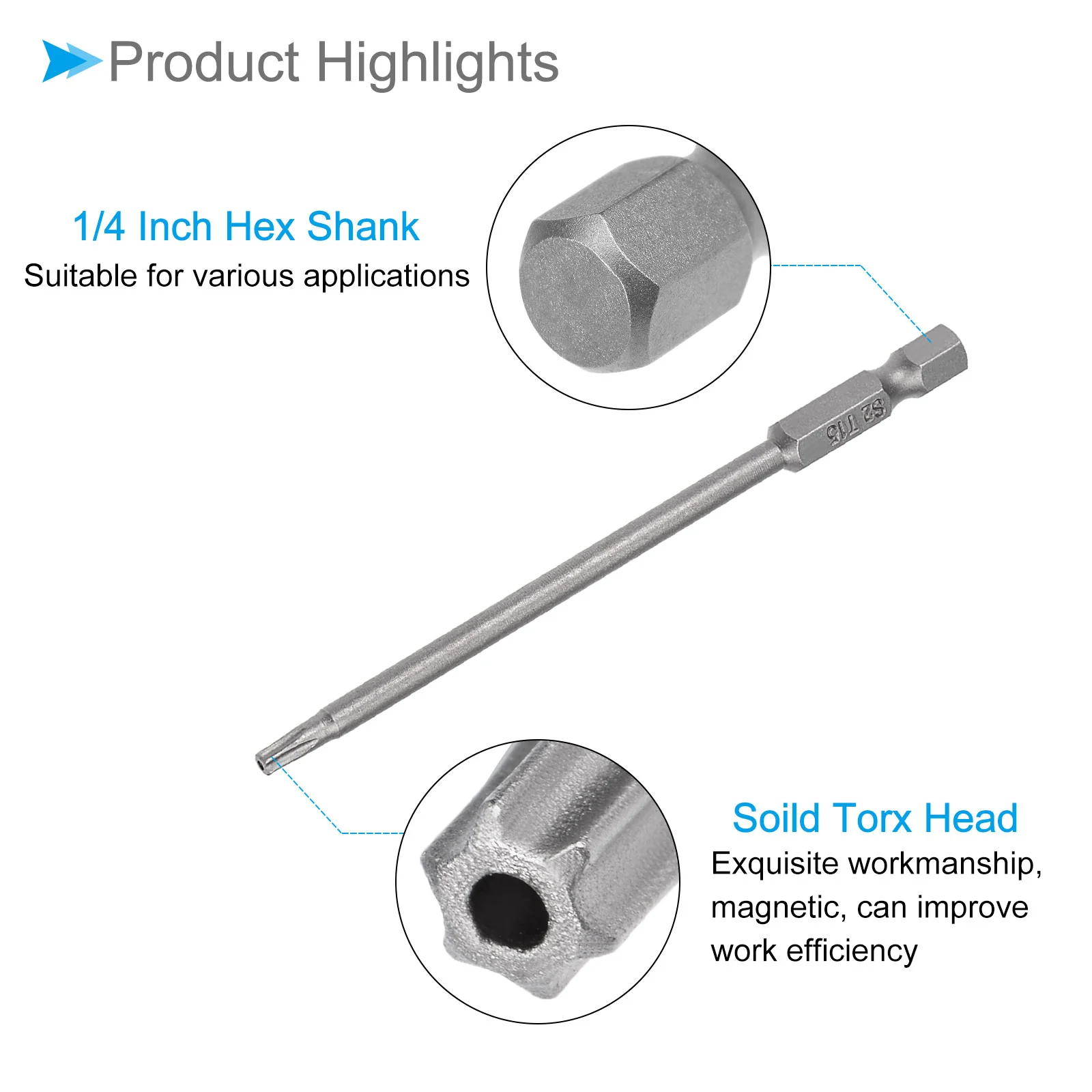 Torx Head Screwdriver Bit, Magnetic Security Tamper Proof Star Drill Driver for Repair - Image 44