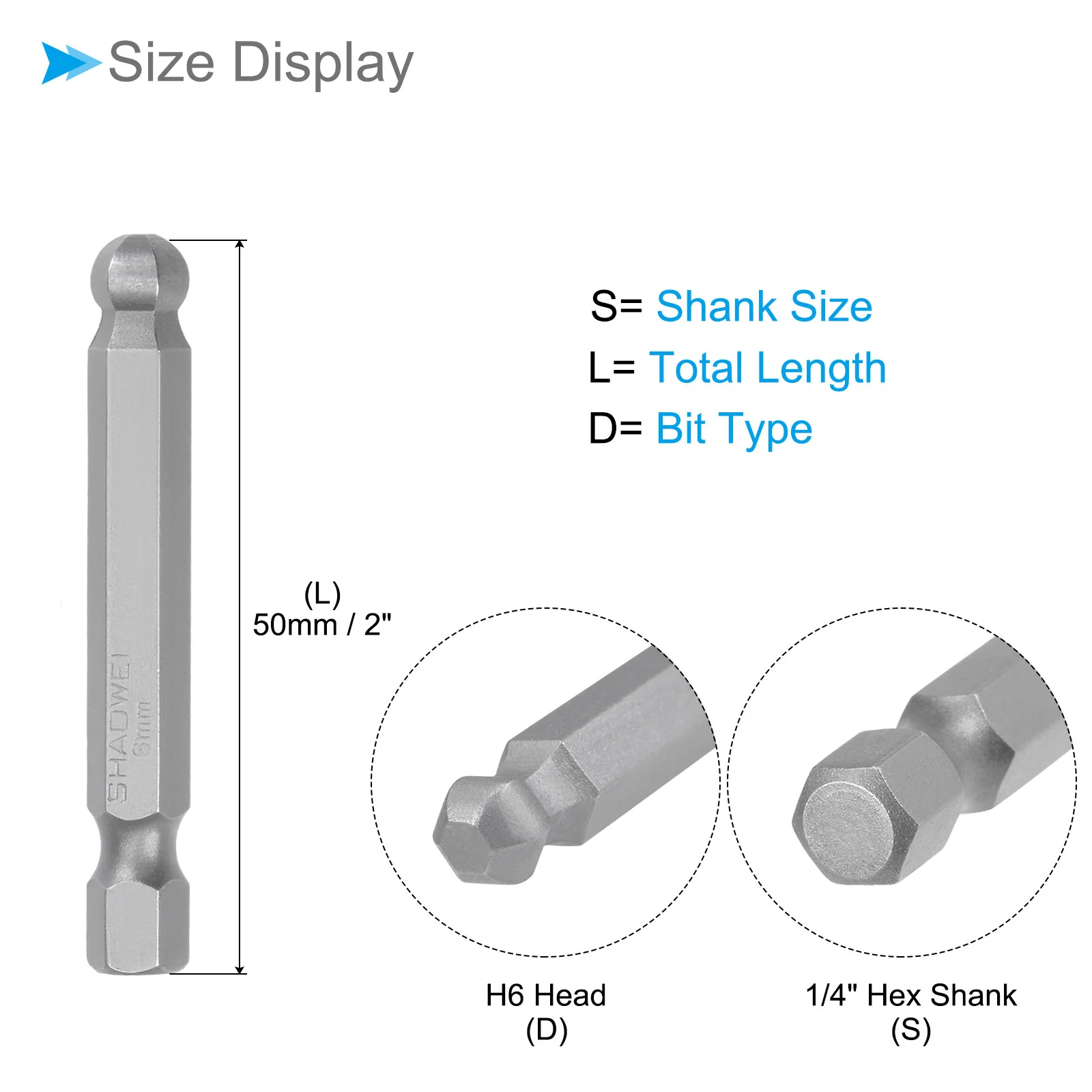 Ball End Hex Head Wrench Drill Bit S2 Steel Screwdriver Bits - (Applications: for Furniture) - Image 67