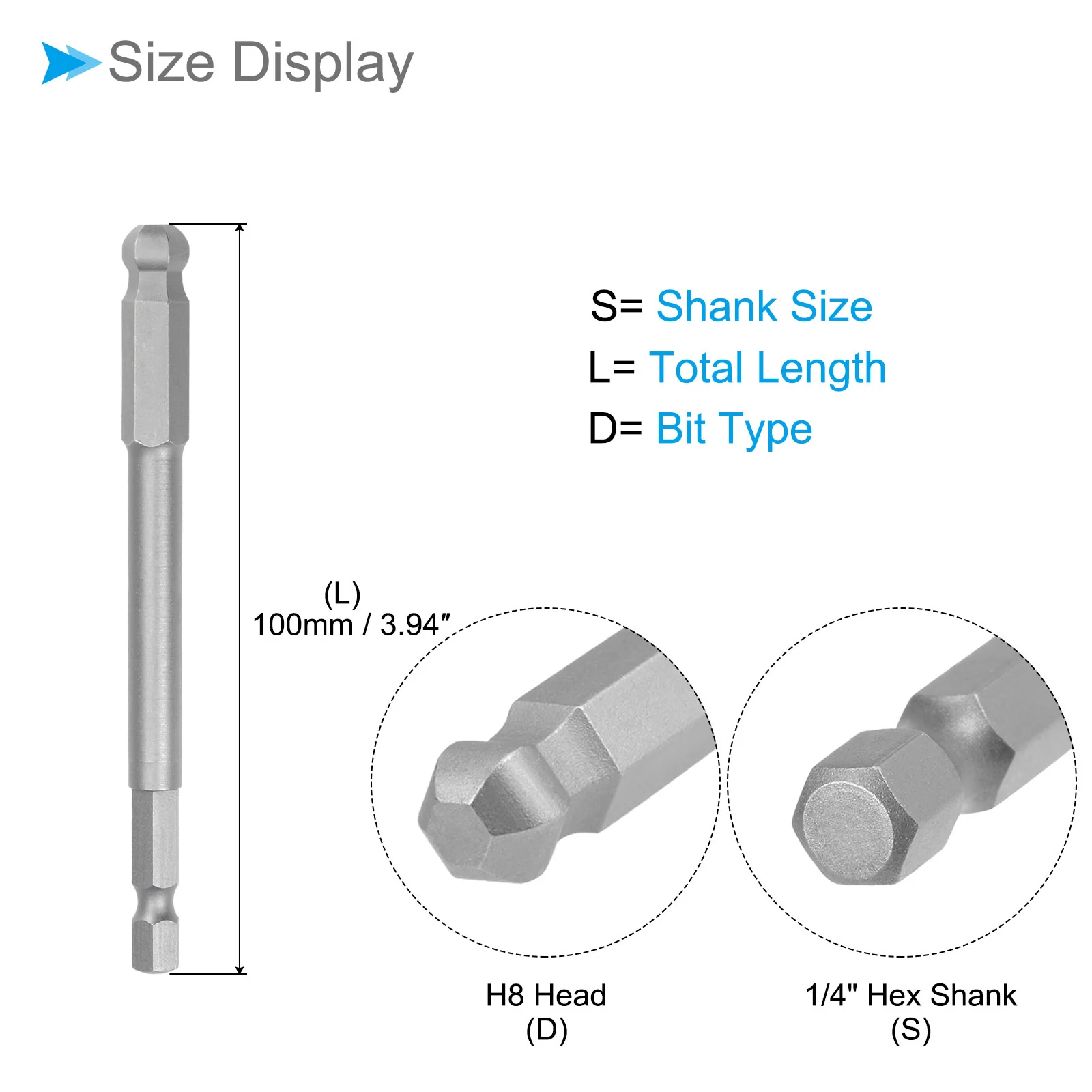 Ball End Hex Head Wrench Drill Bit S2 Steel Screwdriver Bits - (Applications: for Furniture Assembly) - Image 7