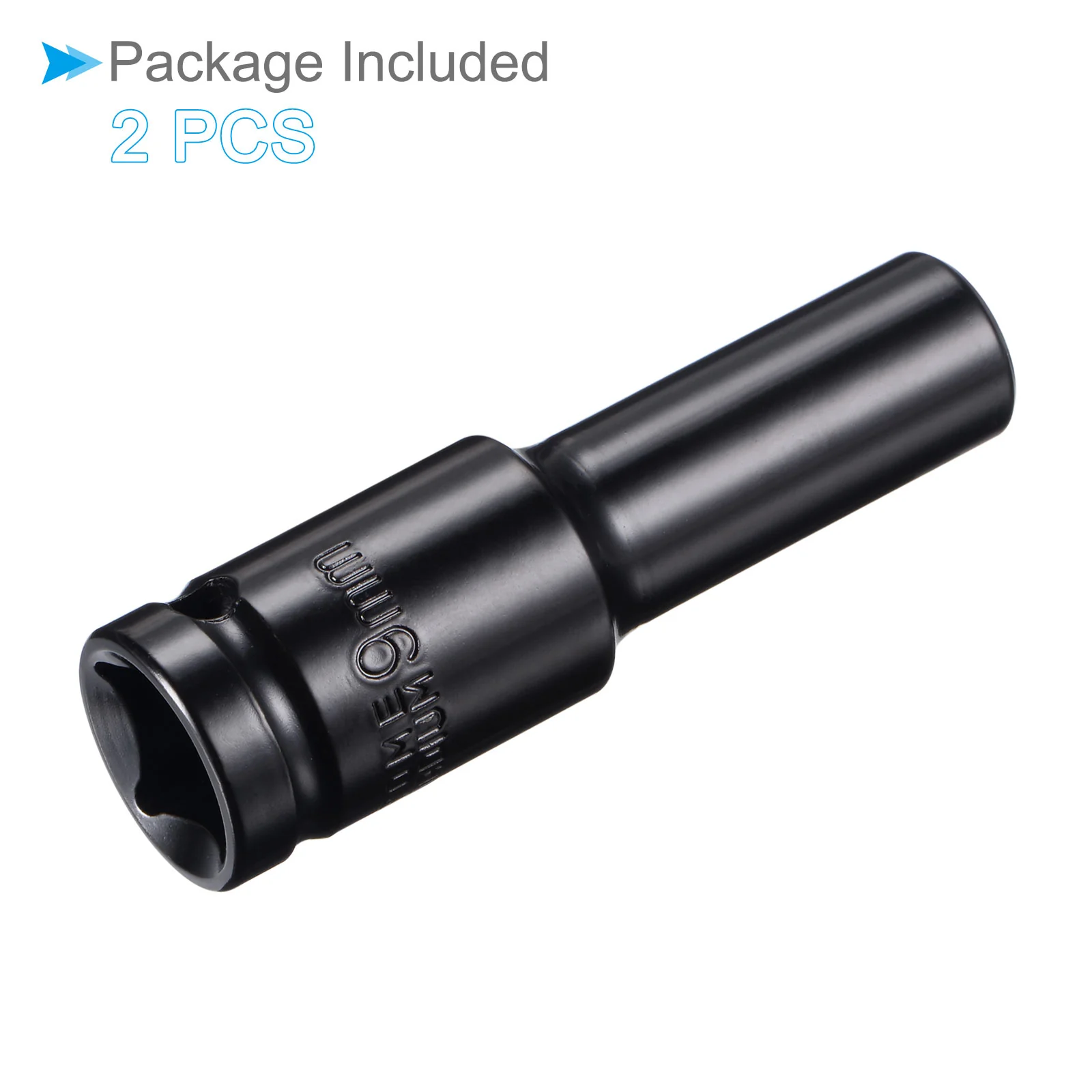 6-Point Deep Impact Socket 1/2-Inch Drive 9mm Socket CR-V Steel Axle Nut - Image 6