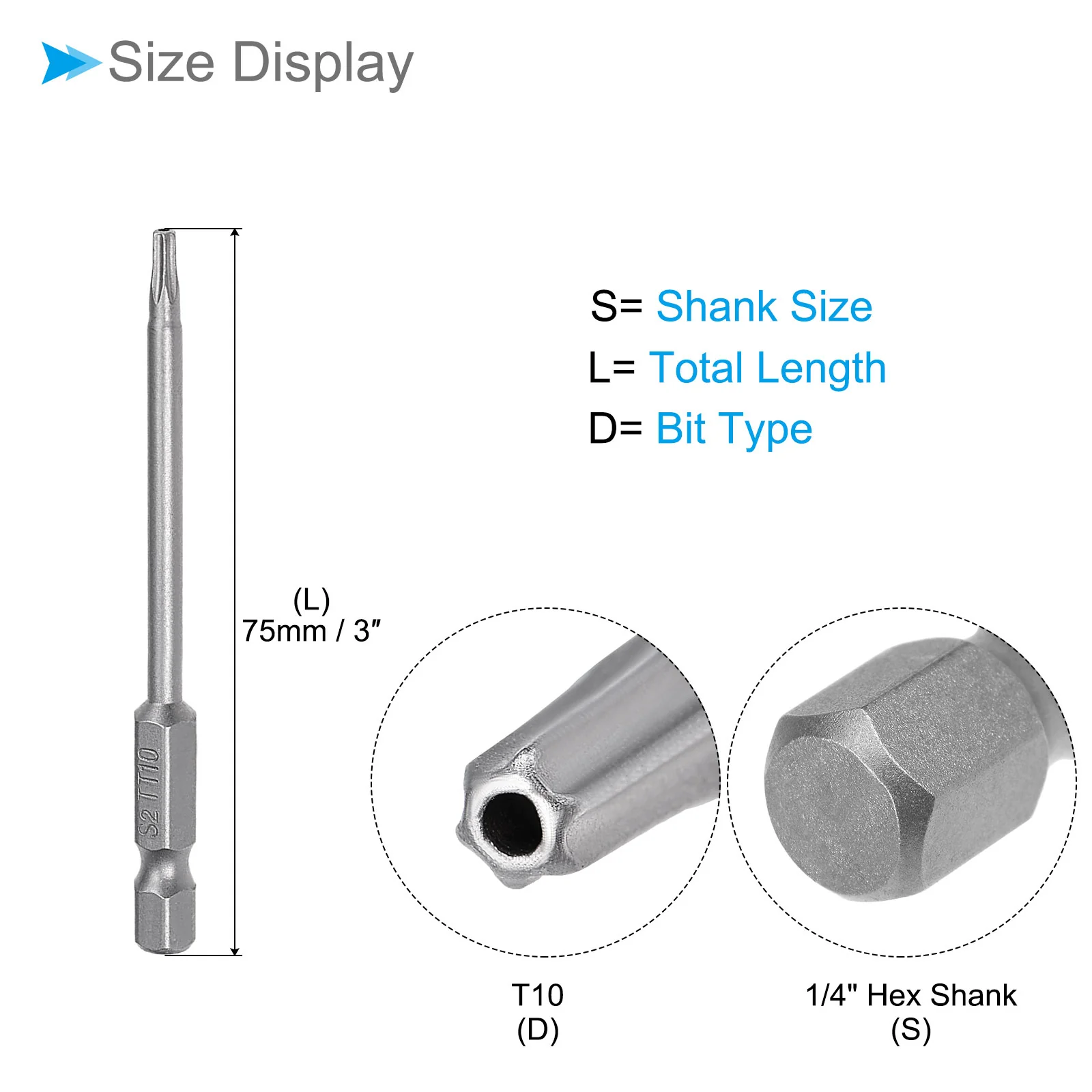 15Pcs T10 Torx Head Screwdriver Bit 3" L 1/4" Hex Shank Magnetic Drill Driver - Image 2