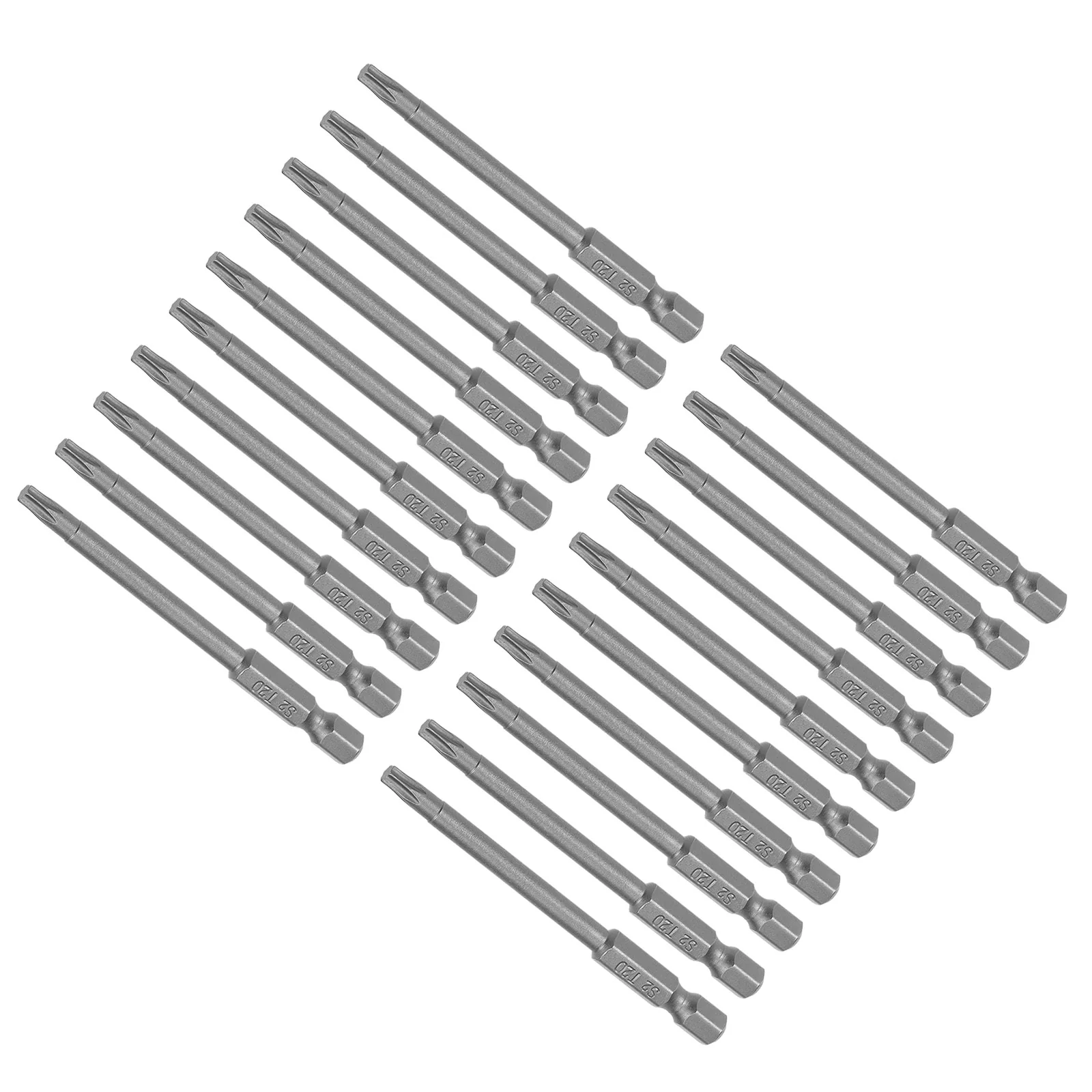 T20 Torx Head Screwdriver Bit 3" L 1/4 " Hex Shank Steel Screw Driver 20Pcs