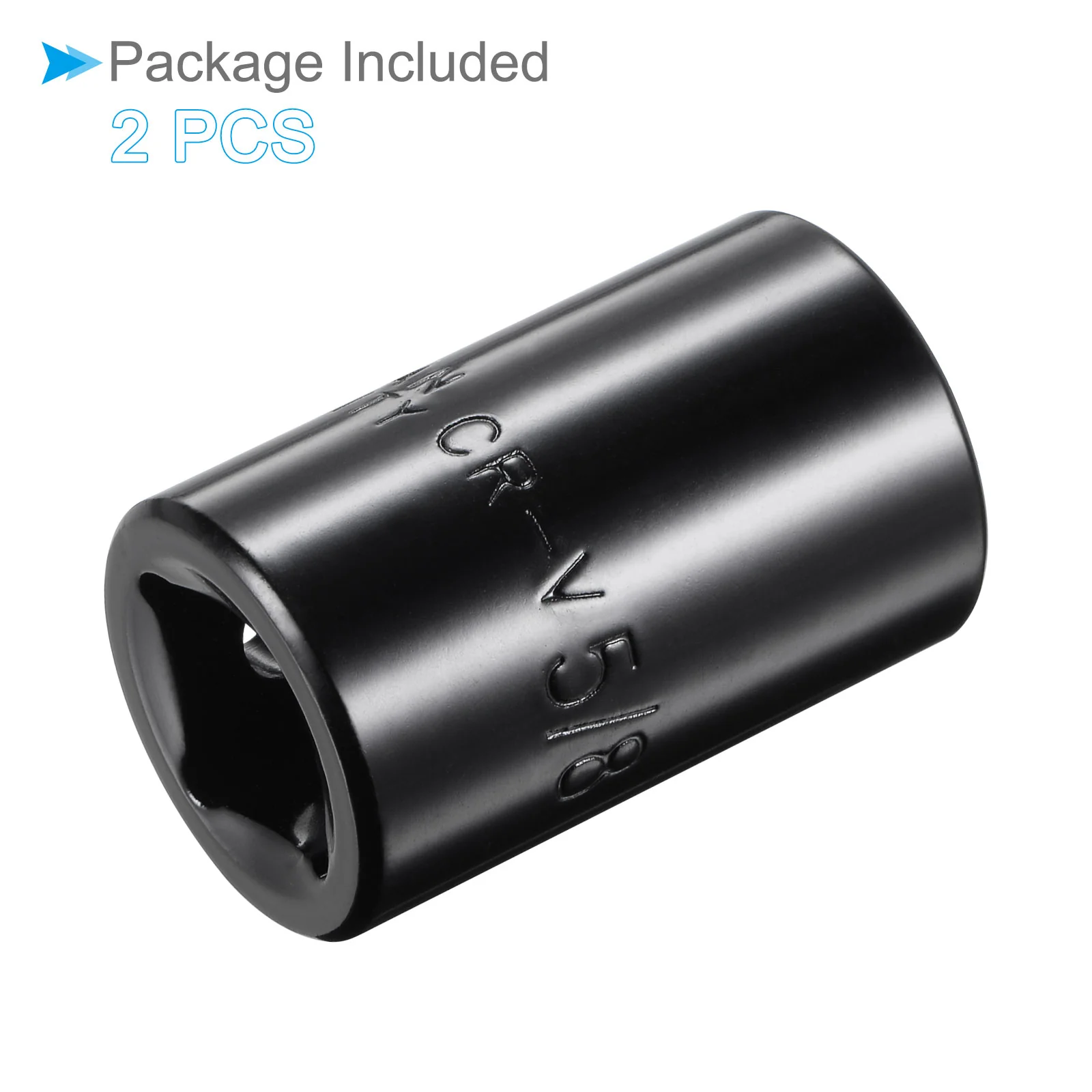 2pcs 6-Point Shallow Impact Socket 1/2" x 5/8" CR-V Axle Nut Impact Socket - Image 6