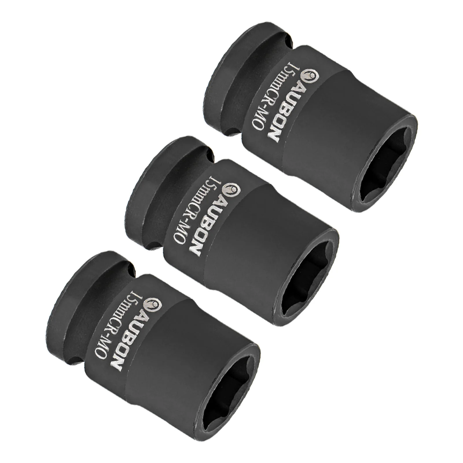 6-Point Shallow Impact Socket 1/2-Inch Drive 15mm Socket Cr-Mo Spindle Axle Nut