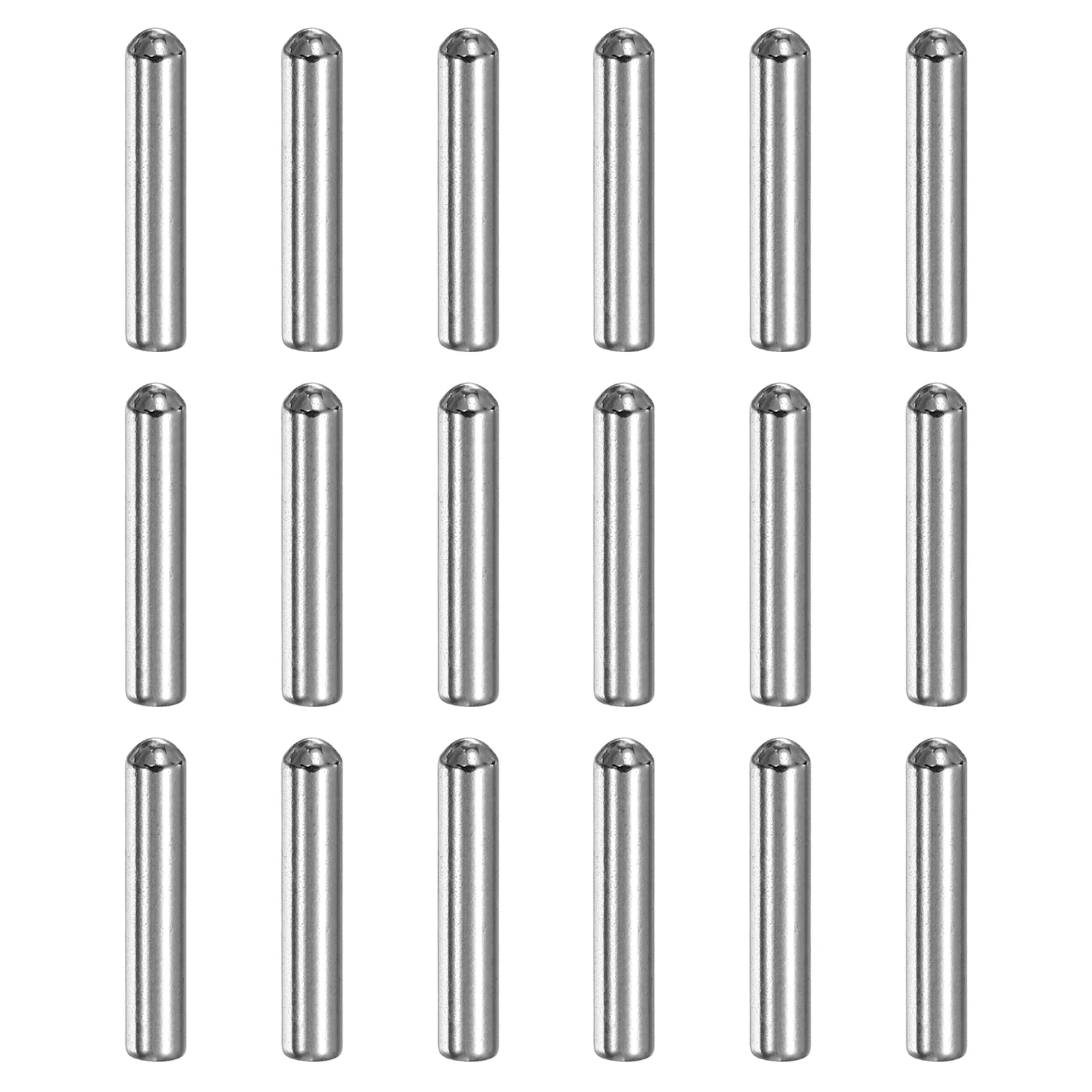 Uxcell 128Pcs 1.5 x 8mm Dowel Pin, Round Head Flat Chamfered End Dowel Pins