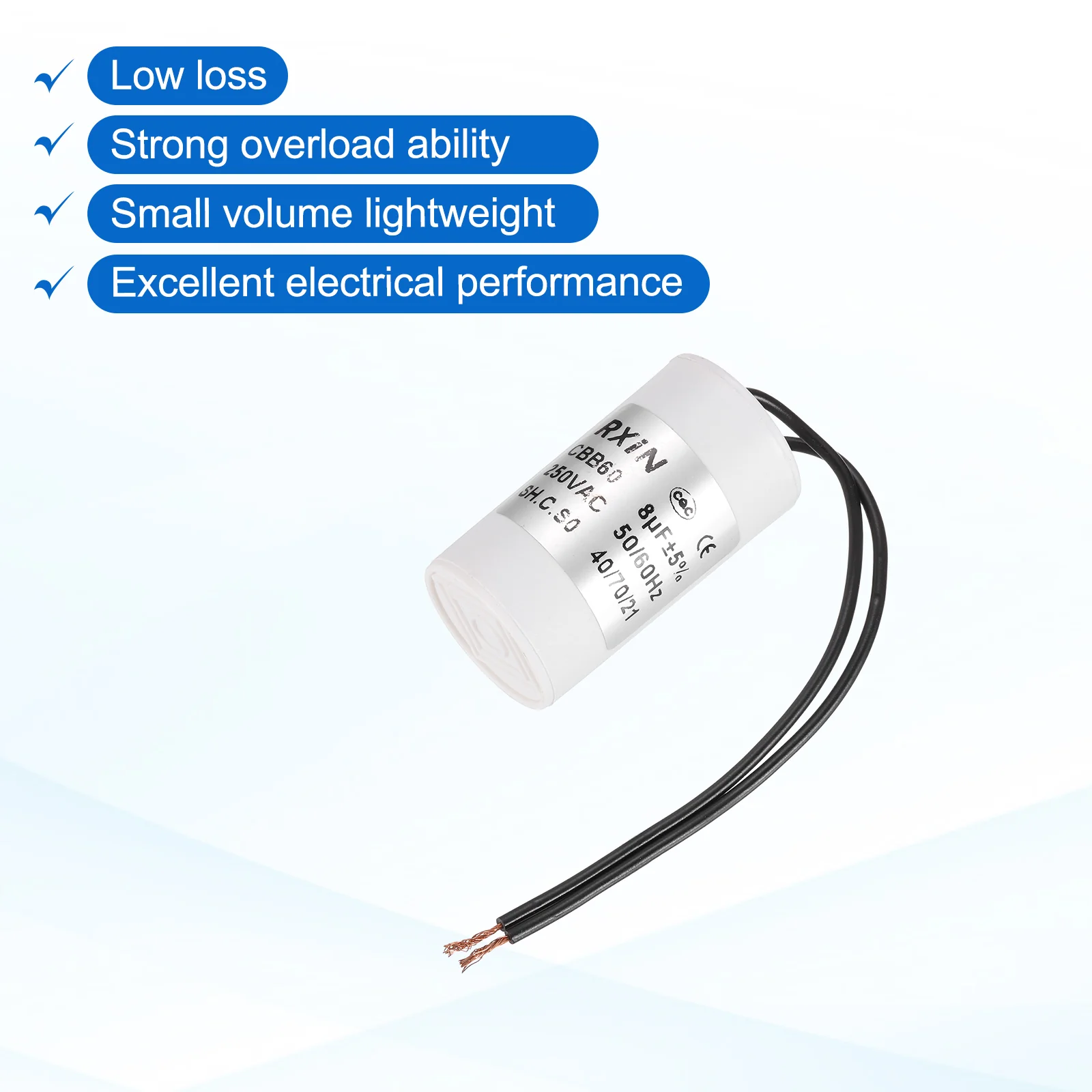 8UF 250V 5% Tolerance CBB60 Running Capacitor - Image 5