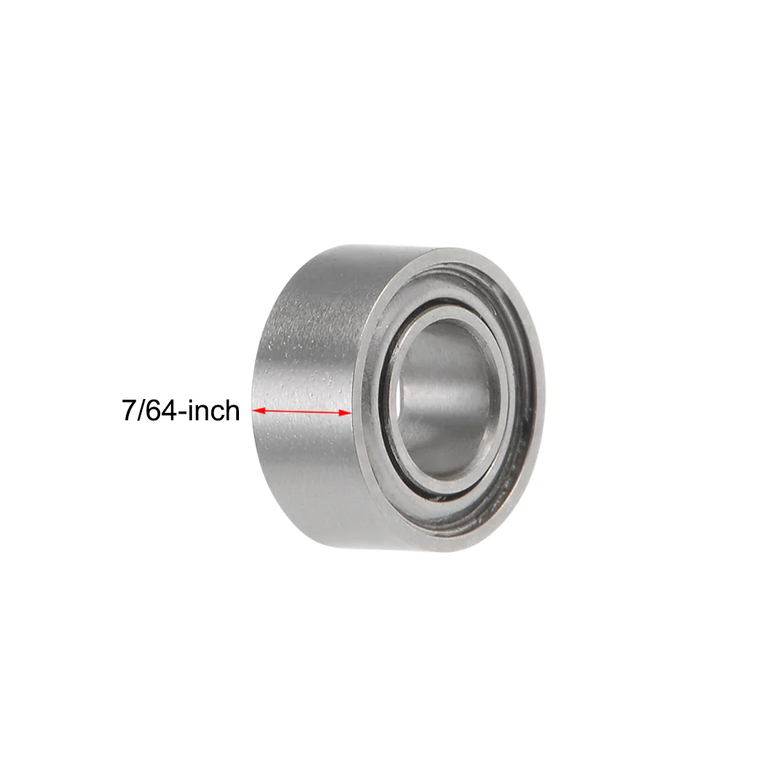 Uxcell R144ZZ Deep Groove Ball Bearings 1/8" x 1/4" x 7/64" Double Shielded Chrome Steel P0(ABEC1) 10pcs - Image 3