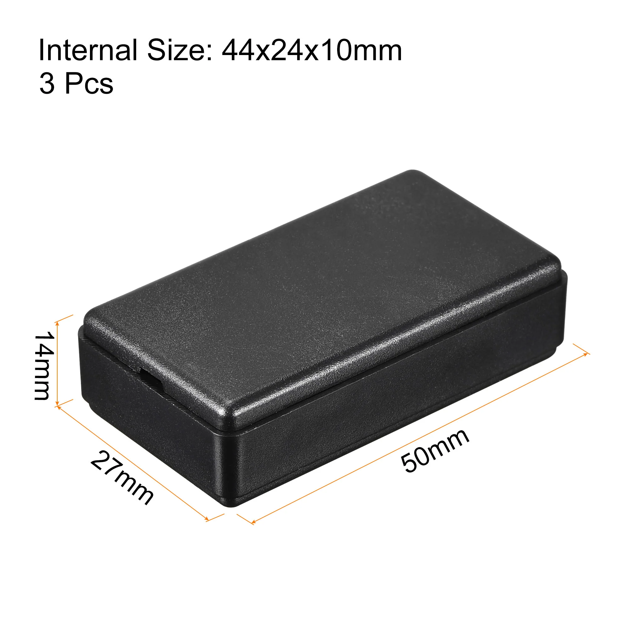 Mini Dustproof Junction Box 50x27x14mm ABS for Electrical Project Black 3 Pcs - Image 2