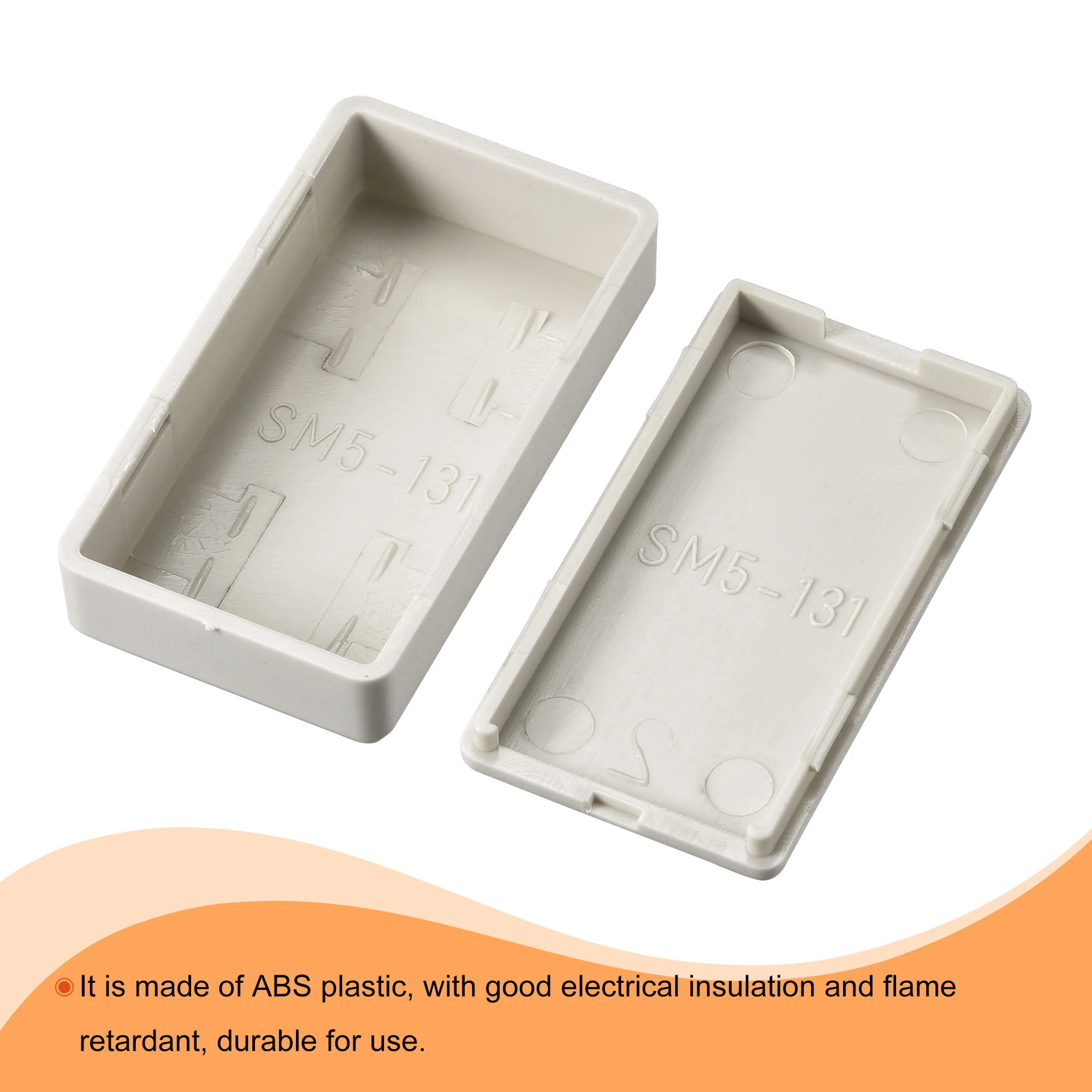 Mini Dustproof Junction Box 50x27x14mm ABS for Electrical Project Gray 3 Pcs - Image 3