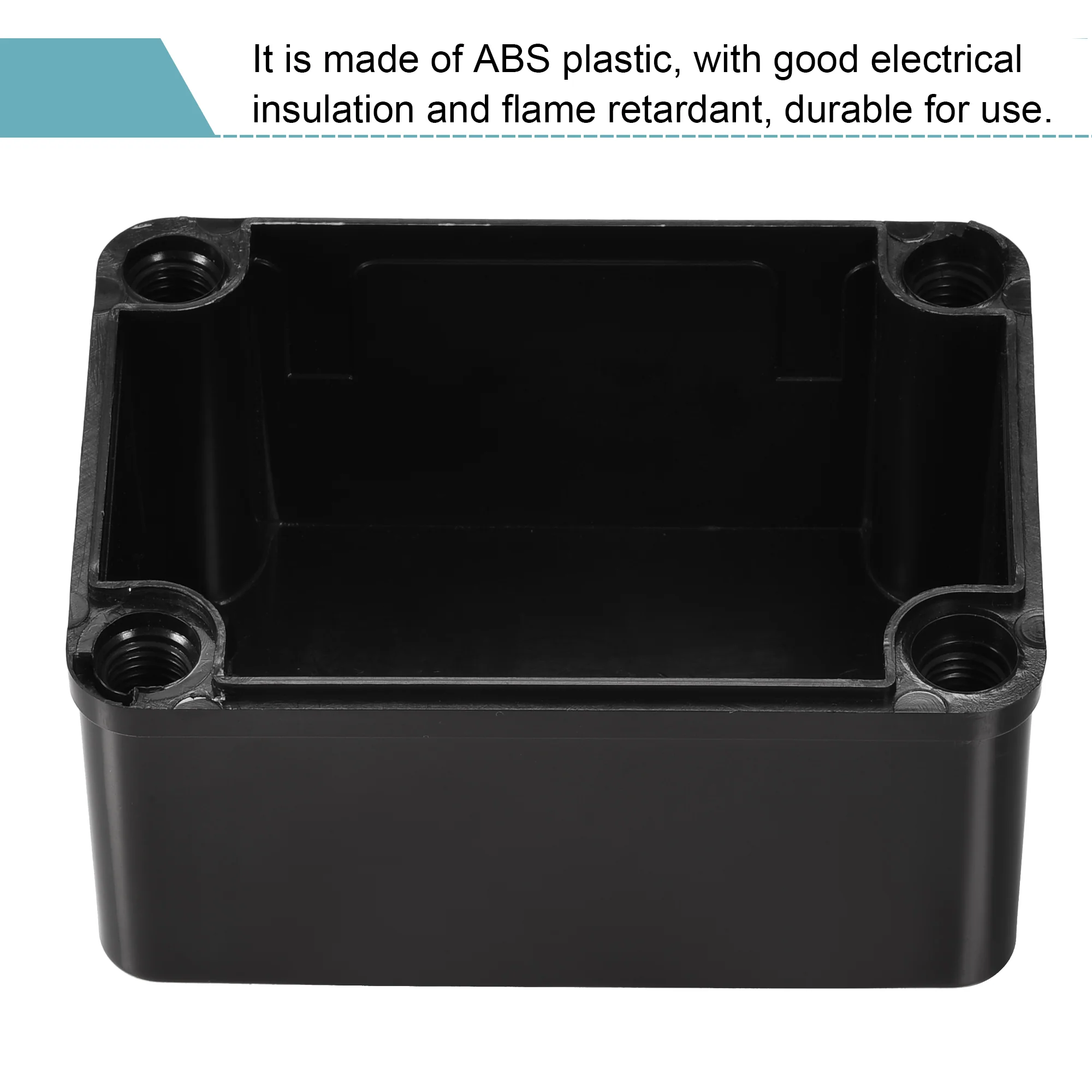 Waterproof Junction Box 110x80x70mm ABS for Electrical Project Black - Image 5