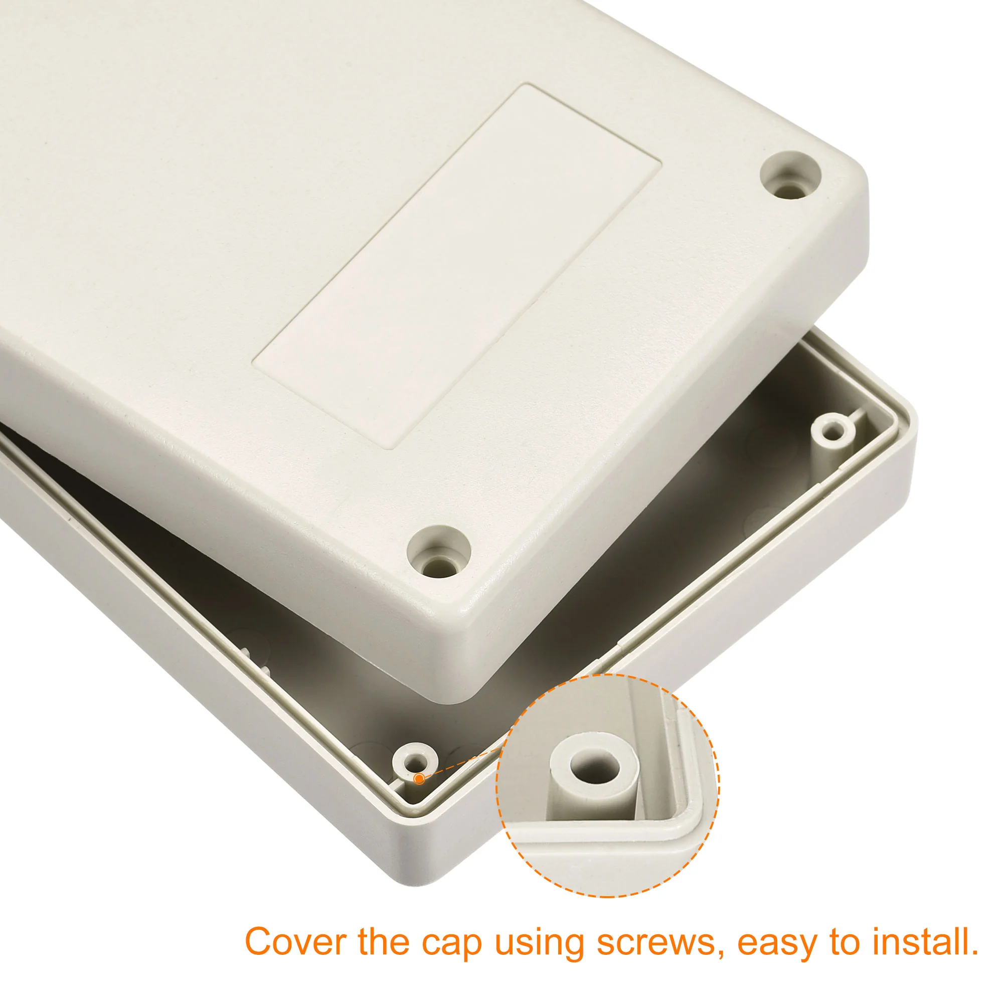 Waterproof Junction Box 125x80x32mm ABS for Electrical Project (Gray, Pack of 2) - Image 4