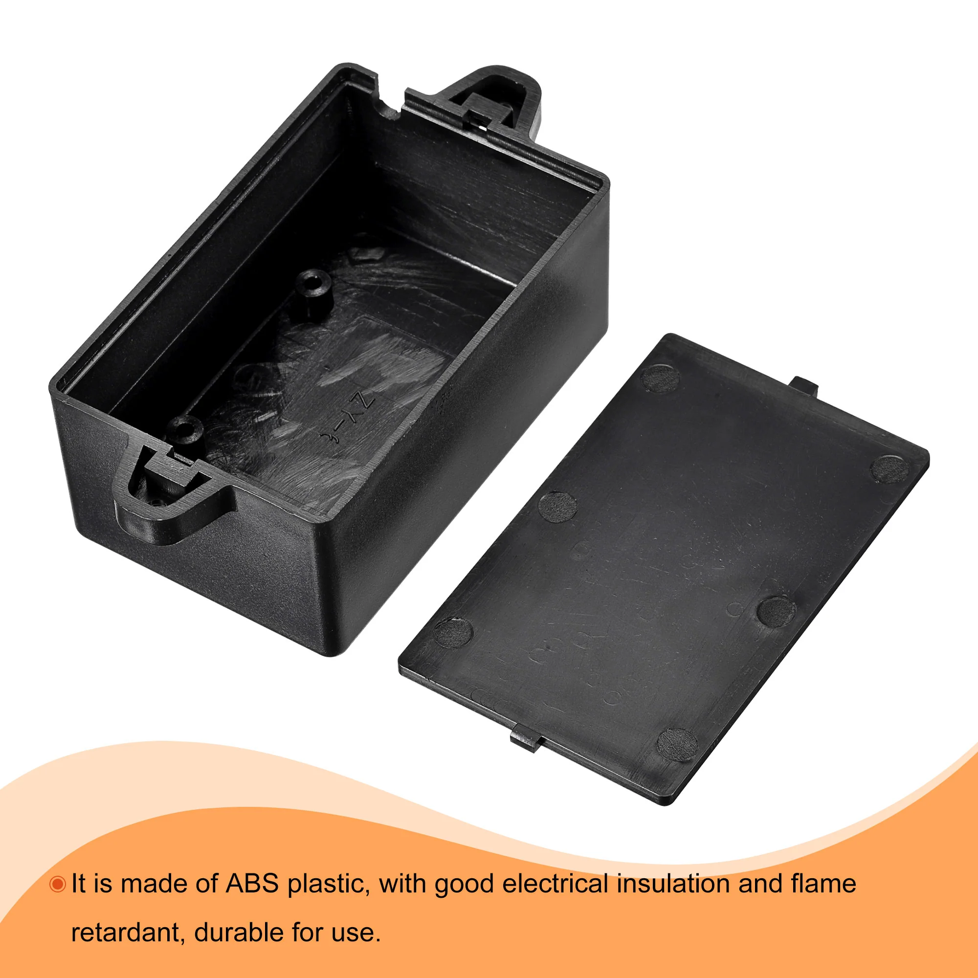 Dustproof Junction Box 82x52x35mm ABS for Electrical Project (Black, Pack of 2) - Image 4