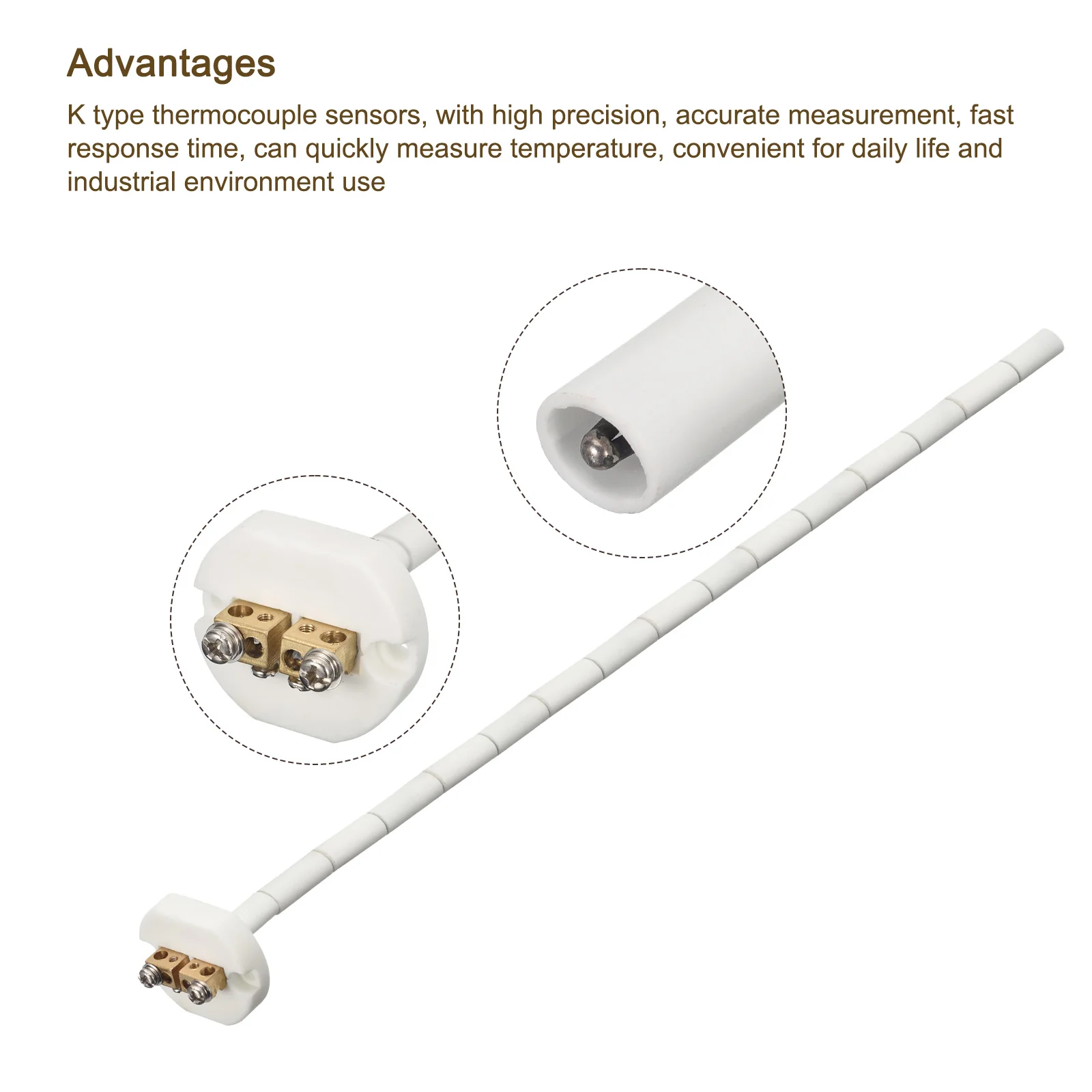 K Type Ceramic Kiln Furnace Thermocouple for Muffle Furnace 1.5x400mm - Image 3