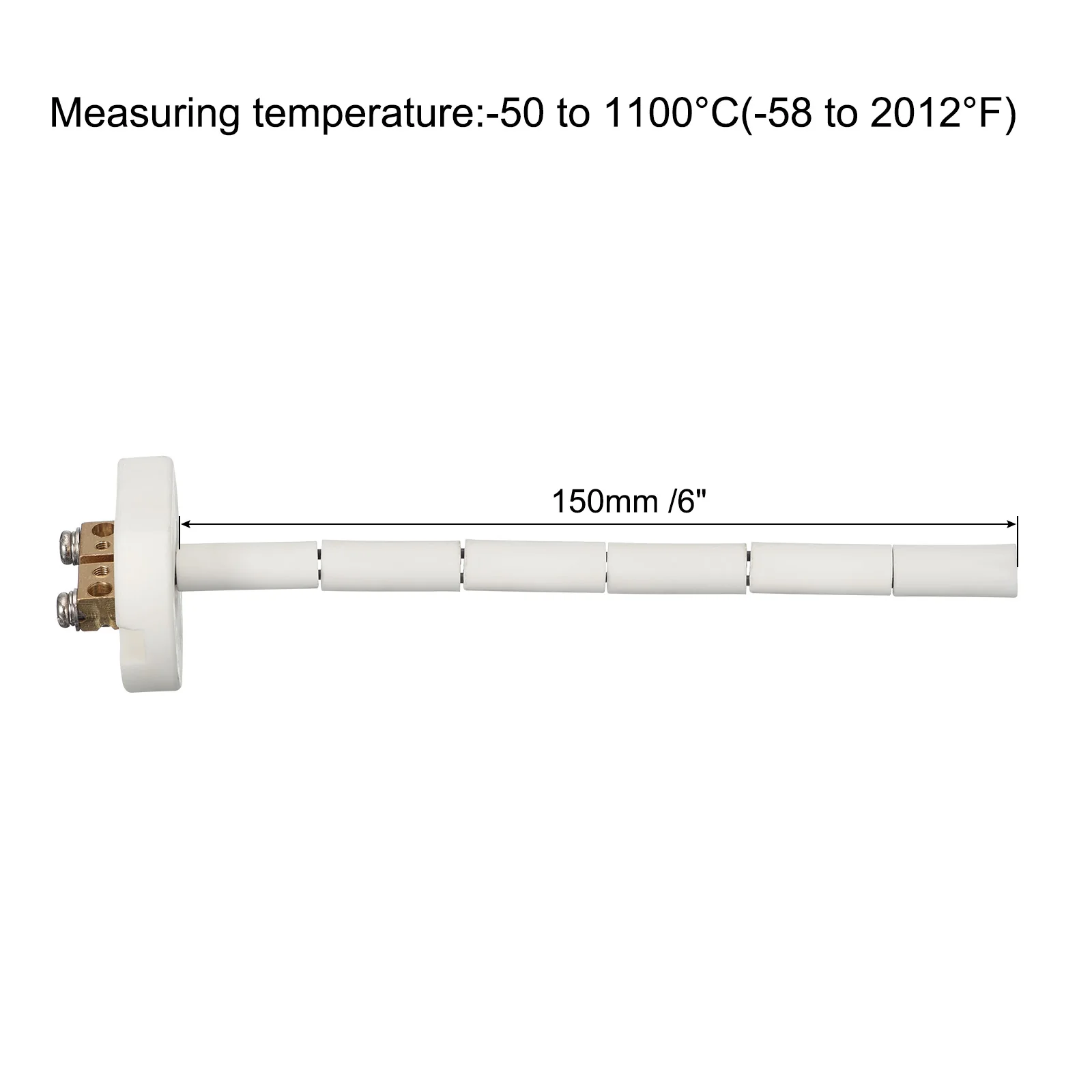 K Type Ceramic Kiln Furnace Thermocouple for Muffle Furnace 2x150mm - Image 2
