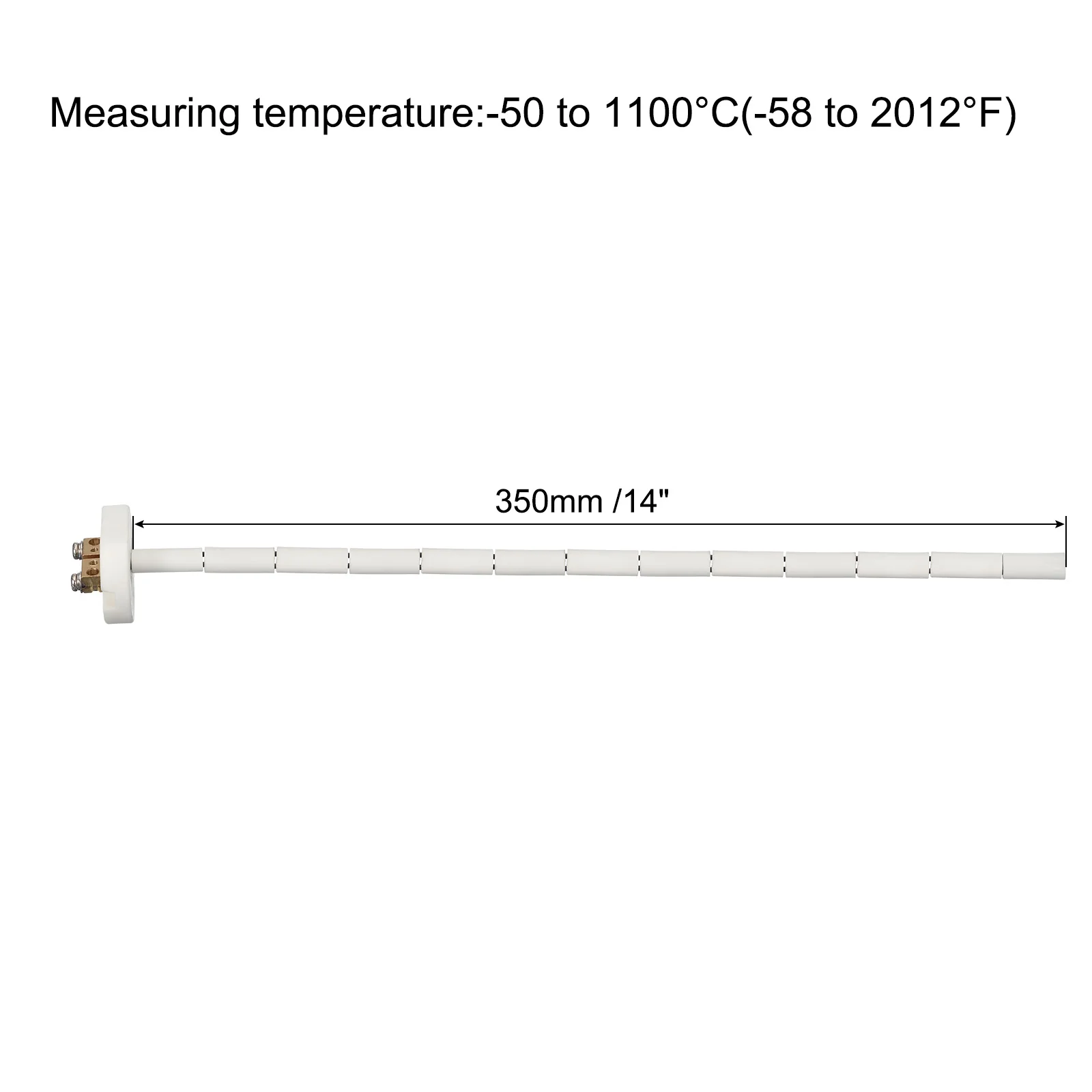 K Type Ceramic Kiln Furnace Thermocouple for Muffle Furnace 2x350mm - Image 2