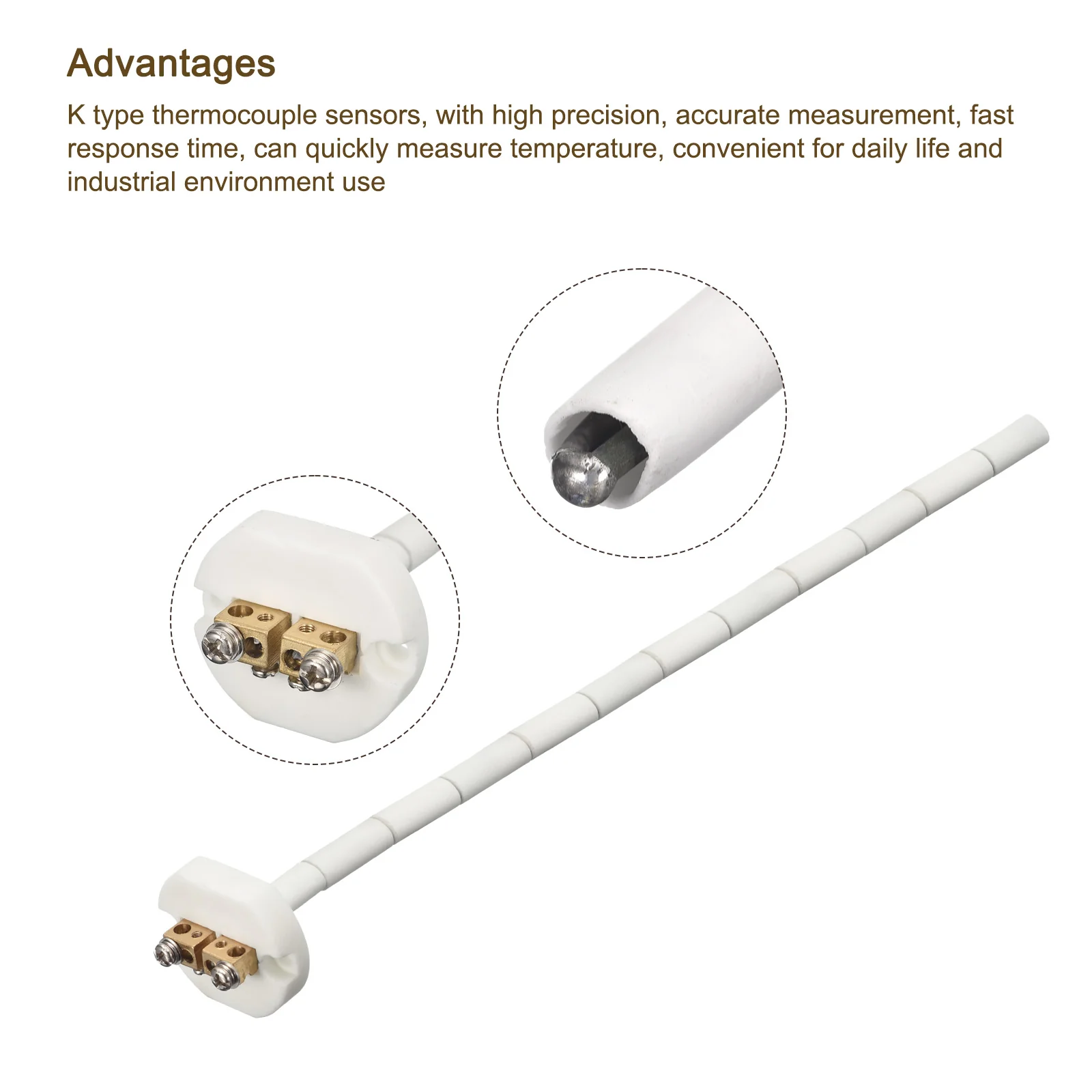 K Type Ceramic Kiln Furnace Thermocouple for Muffle Furnace 2.5x300mm - Image 3
