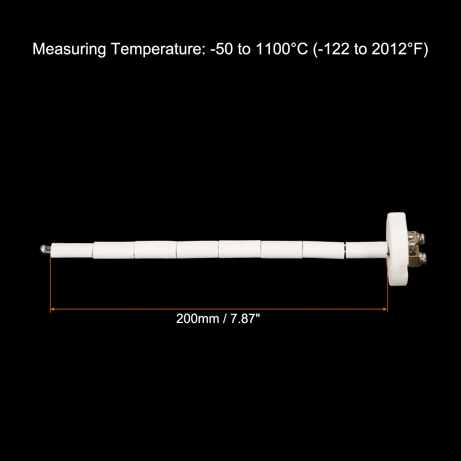 K Type Ceramic Kiln Furnace Probe Thermocouple Sensor High Temperature 3x200mm - Image 2