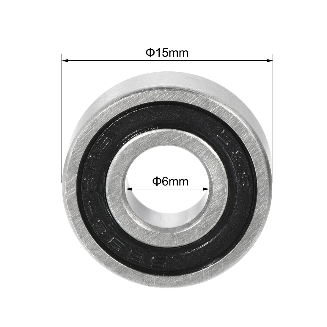 Uxcell S696-2rs Stainless Steel Ball Bearing 6x15x5mm Double Sealed Bearings 2pcs - Image 4