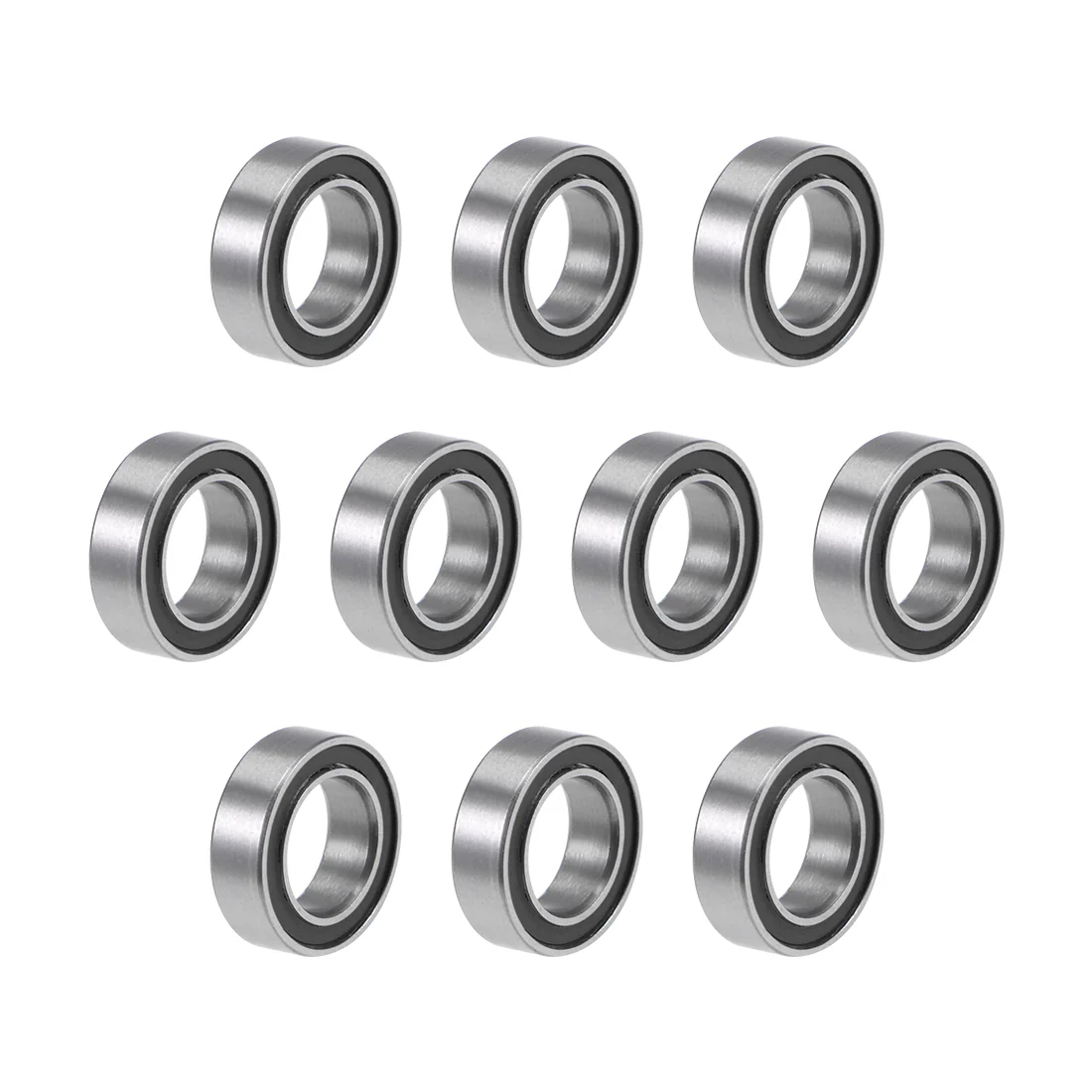 Uxcell MR106-2RS Deep Groove Ball Bearings 6x10x3mm Double Sealed Chrome Steel P6 10pcs
