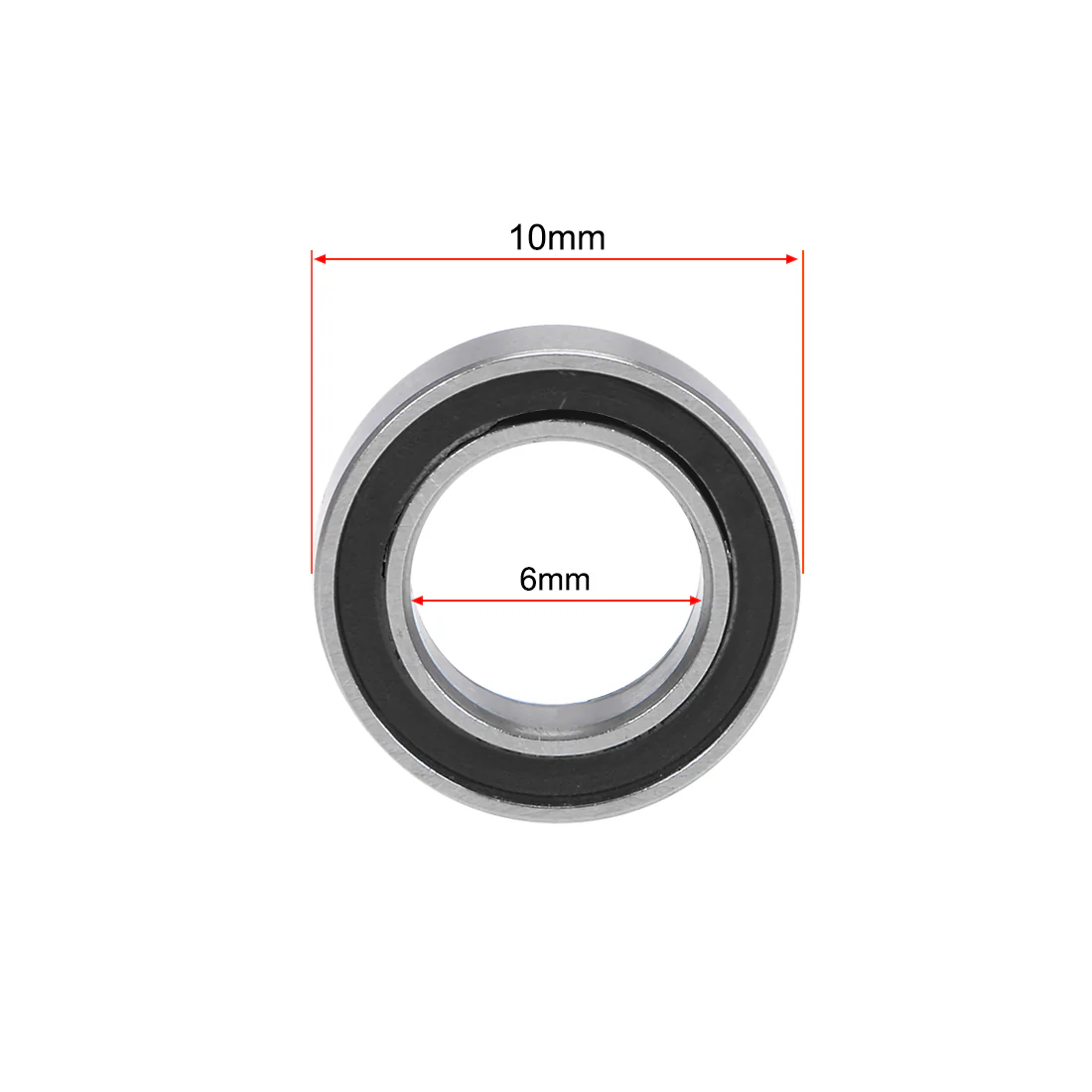Uxcell MR106-2RS Deep Groove Ball Bearings 6x10x3mm Double Sealed Chrome Steel P6 10pcs - Image 4