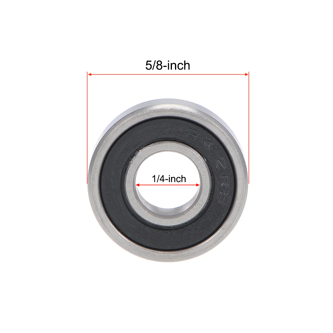 Uxcell R4-2RS Ball Bearings 1/4x5/8x0.196" Double Sealed Chrome Steel P6 10pcs - Image 4