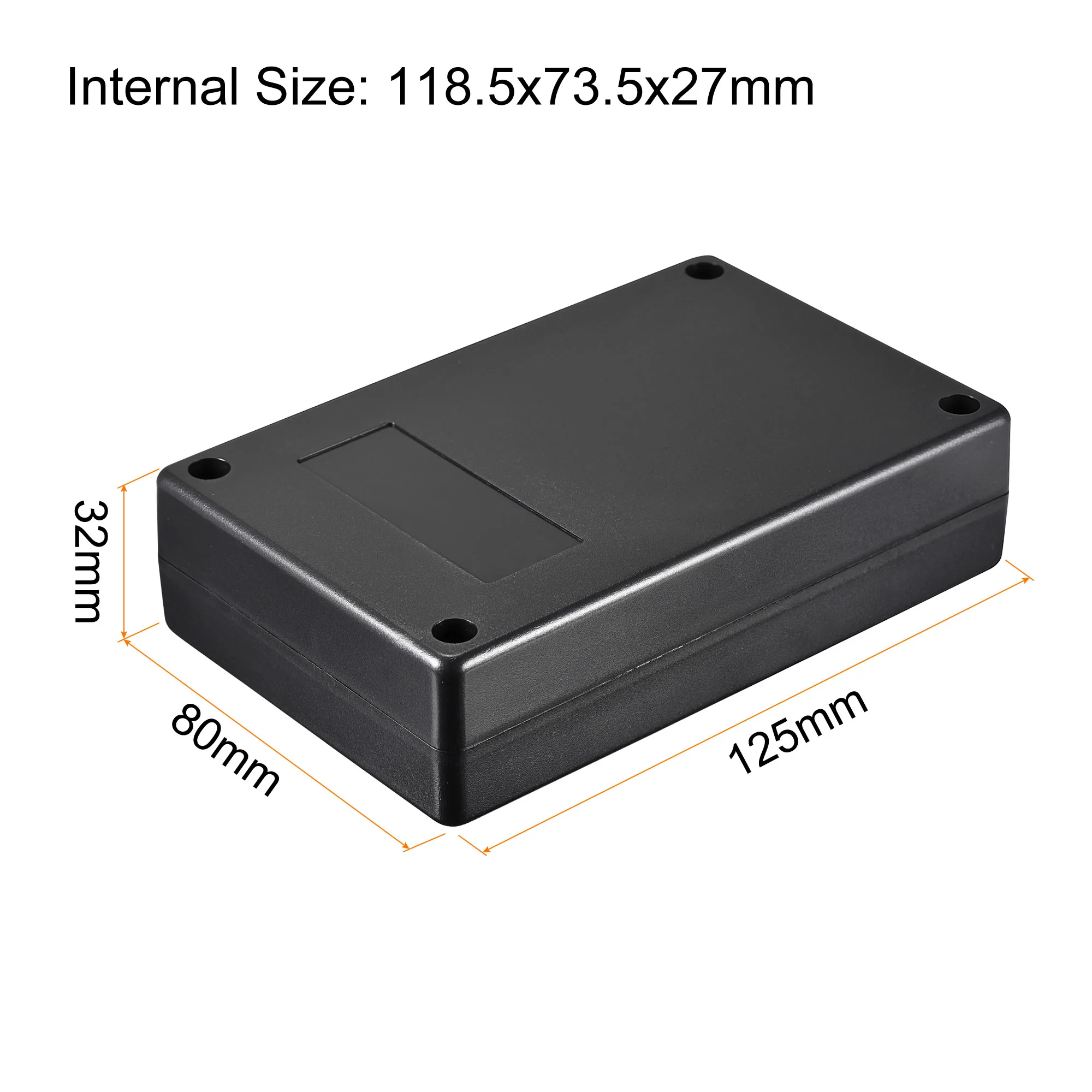 Waterproof Junction Box 125x80x32mm ABS for Electrical Project Black - Image 2