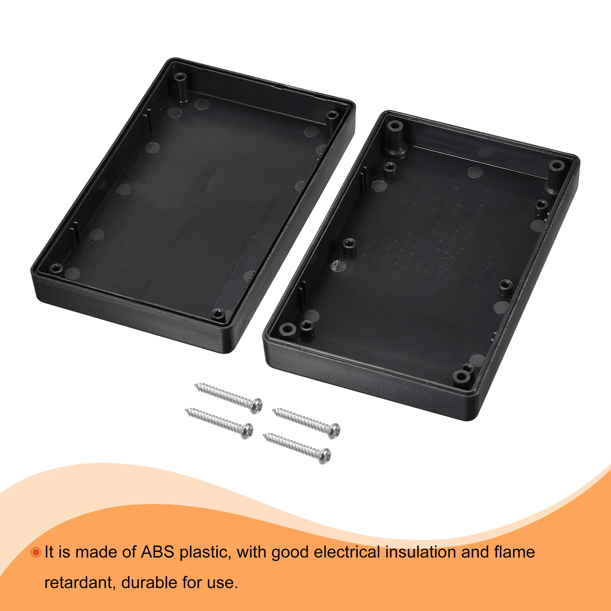 Waterproof Junction Box 125x80x32mm ABS for Electrical Project Black - Image 3