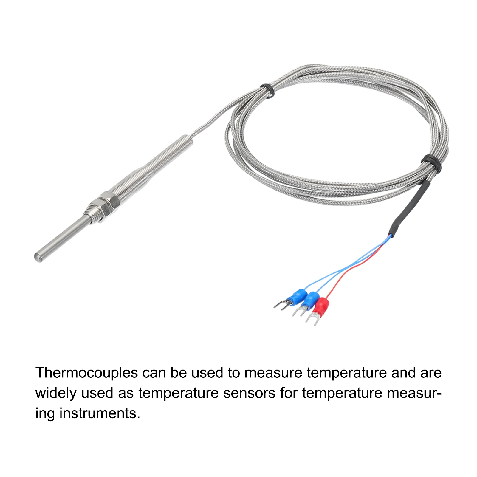 PT100 RTD Thermocouple Stainless Steel M8 -50 to 500C 6.6ft 5x50mm - Image 4