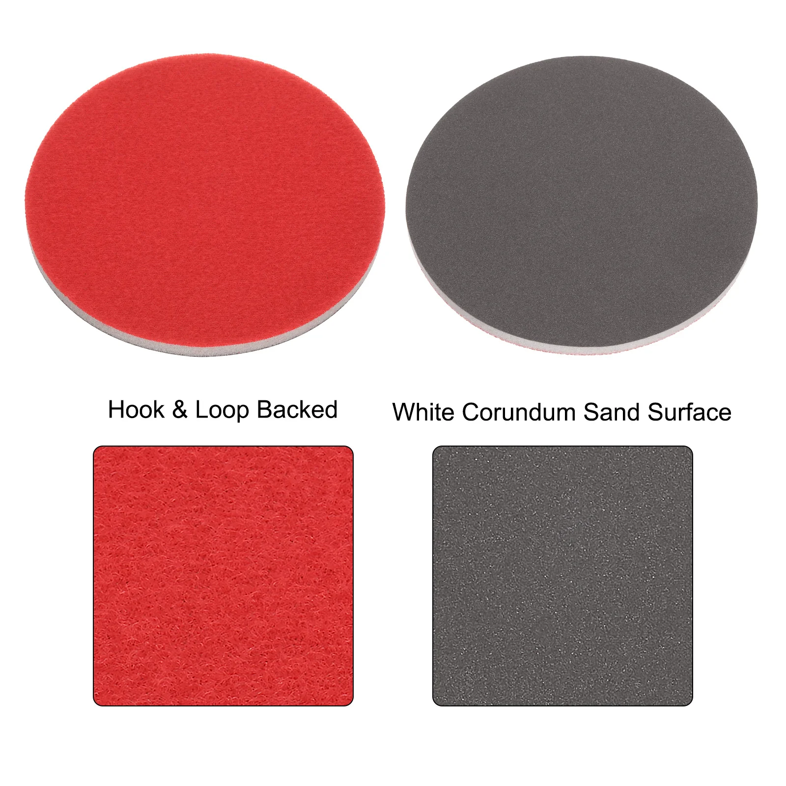 Uxcell 10pcs 1200 Grit Sanding Sponge 5 Inch Hook and Loop Sanding Disc Wet/Dry - Image 3