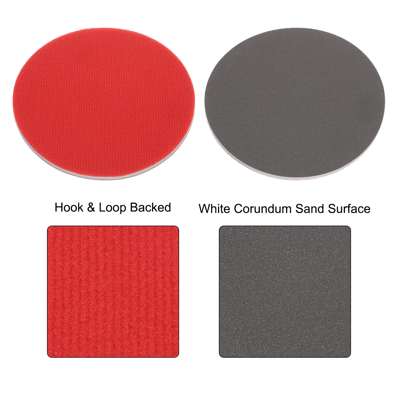 Uxcell 10pcs 1200 Grit Sanding Sponge 5.85 Inch Hook and Loop Sanding Disc Wet/Dry - Image 3