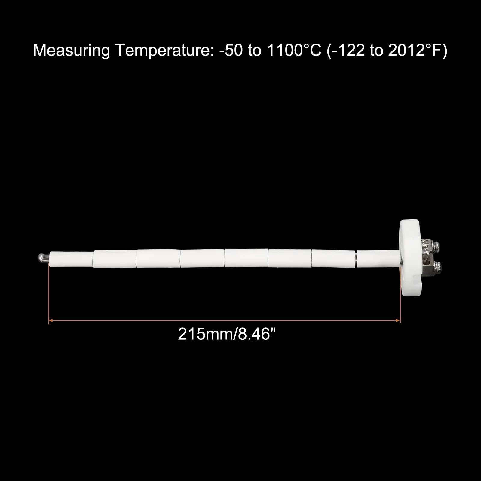 K Type Ceramic Kiln Furnace Probe Thermocouple Sensor High Temperature 3.2x215mm - Image 2