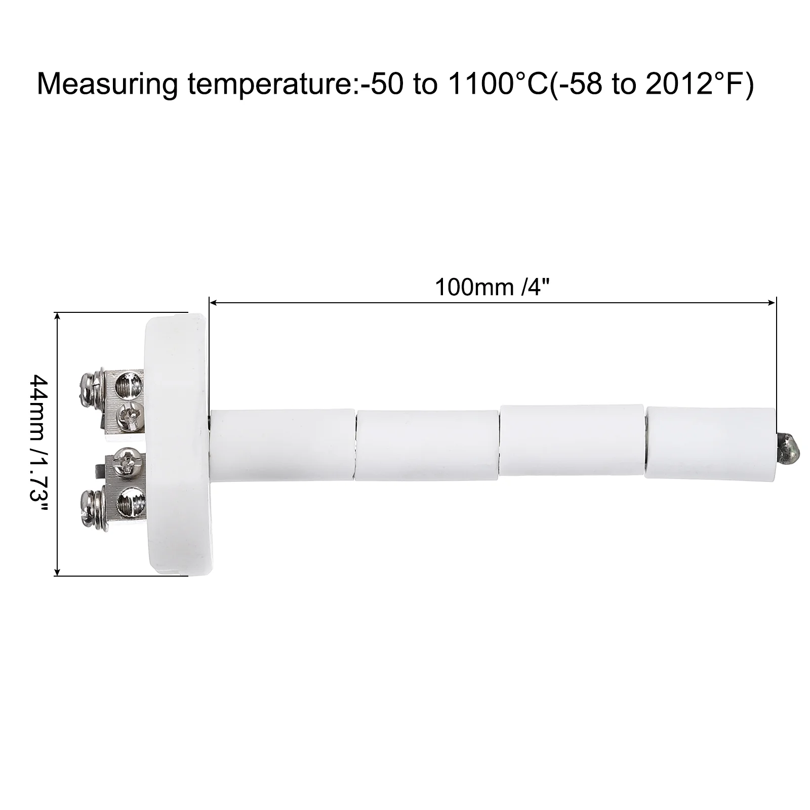 2Pcs K Type Ceramic Kiln Furnace Thermocouple for Muffle Furnace 2.5x100mm - Image 2