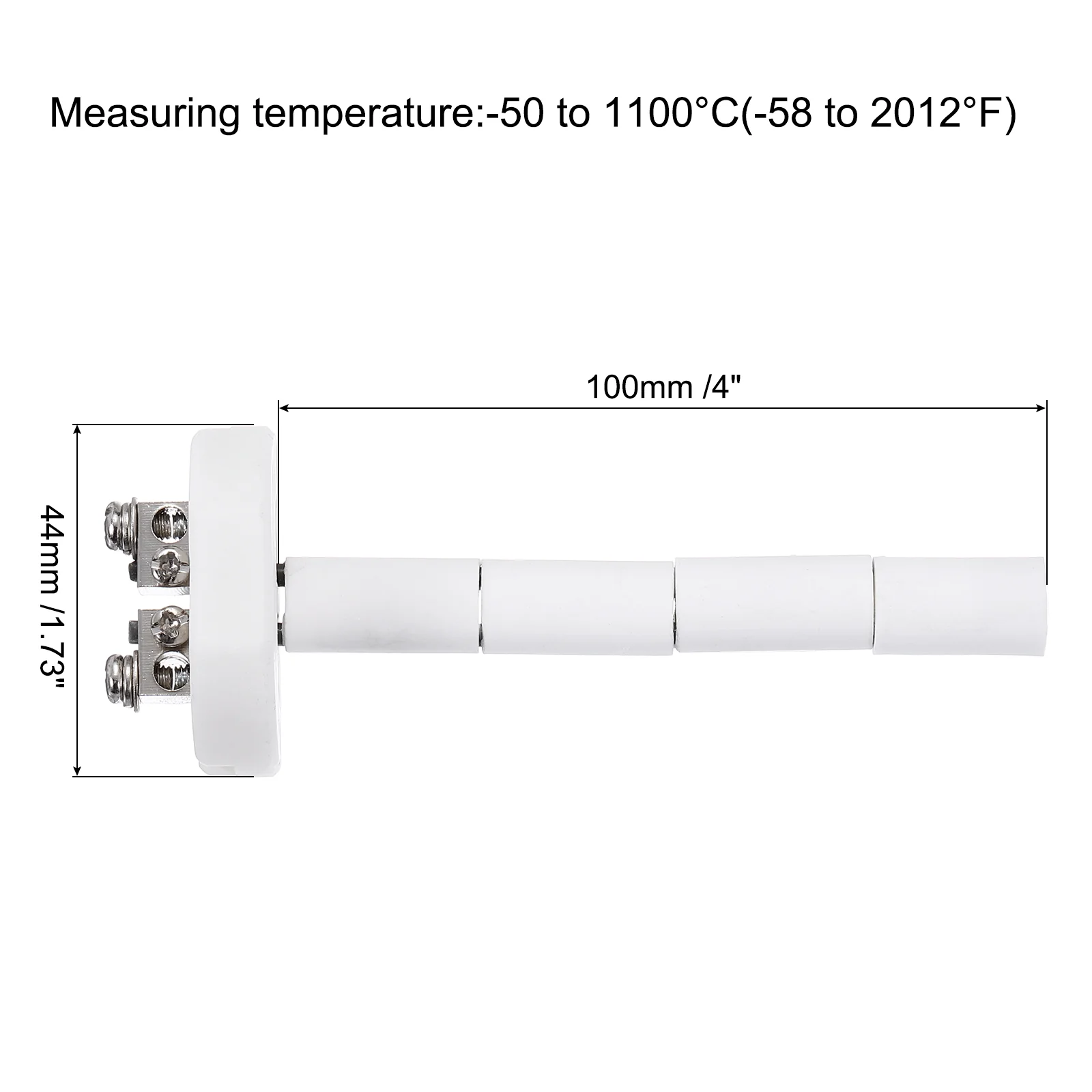 2Pcs K Type Ceramic Kiln Furnace Thermocouple for Muffle Furnace 3x100mm - Image 2