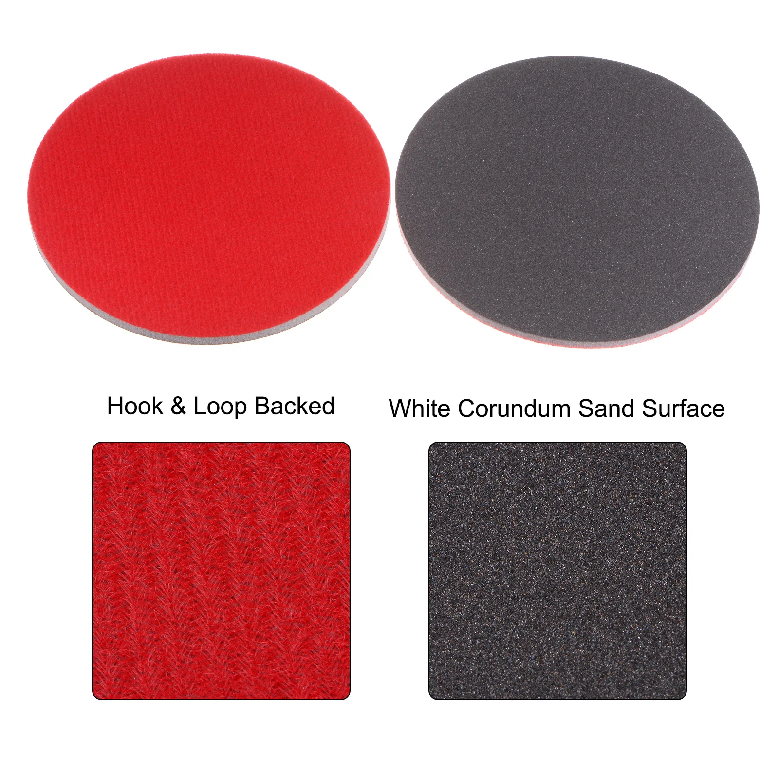 Uxcell 12pcs 800 Grit Sanding Sponge 6 Inch Hook and Loop Sponge Sanding Disc Wet/Dry - Image 3