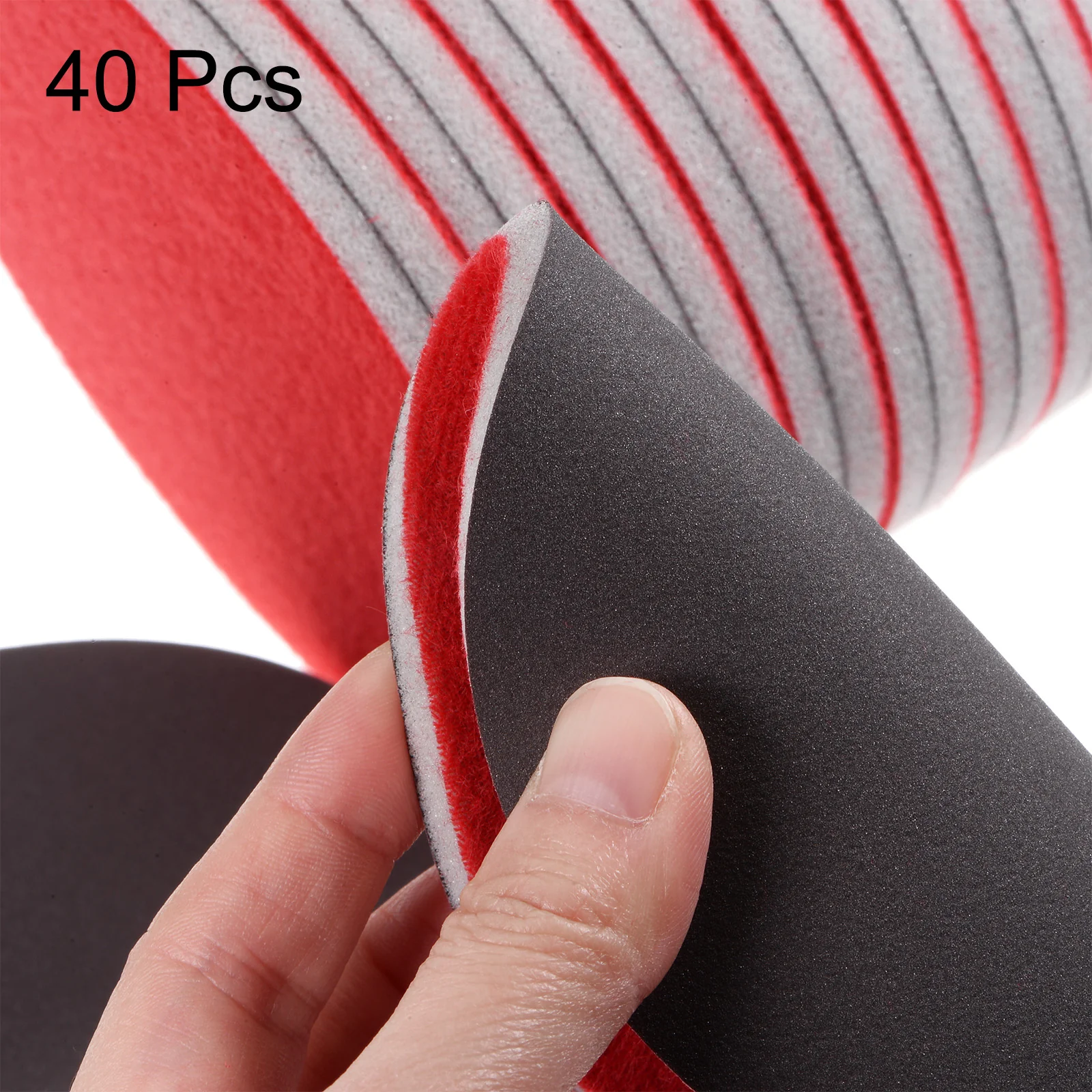 Uxcell 40pcs 3000 Grit Sanding Sponge 5 Inch Hook and Loop Sponge Sanding Disc Wet/Dry - Image 4