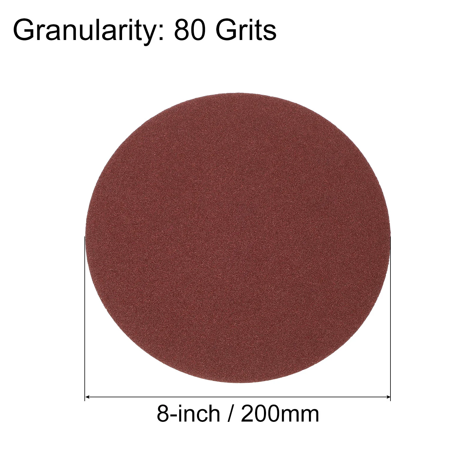 Uxcell 8-inch Hook and Loop Sanding Discs, 80-Grits Sandpaper 30pcs - Image 2