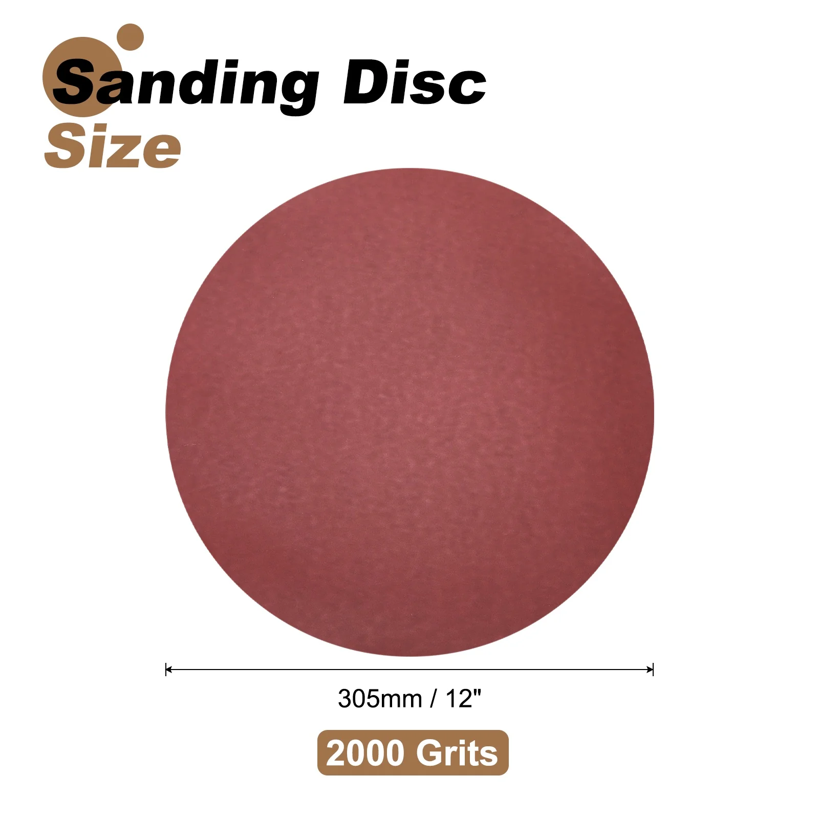 Uxcell 8pcs 12" PSA Sanding Discs 2000 Grits Aluminum Oxide Sandpapers Self Adhesive - Image 2